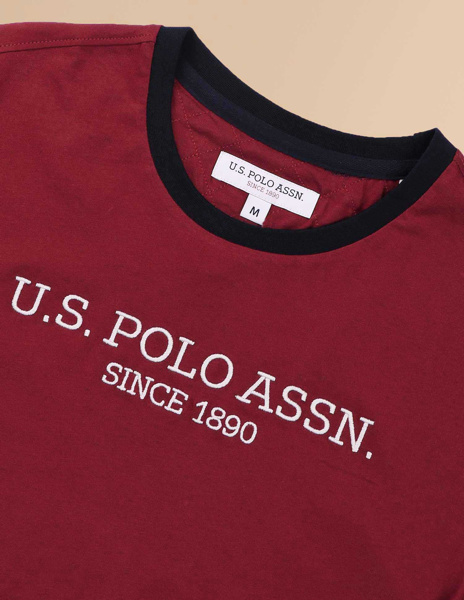 Embroidered Logo T-Shirt Red - U.S. POLO ASSN. | Large