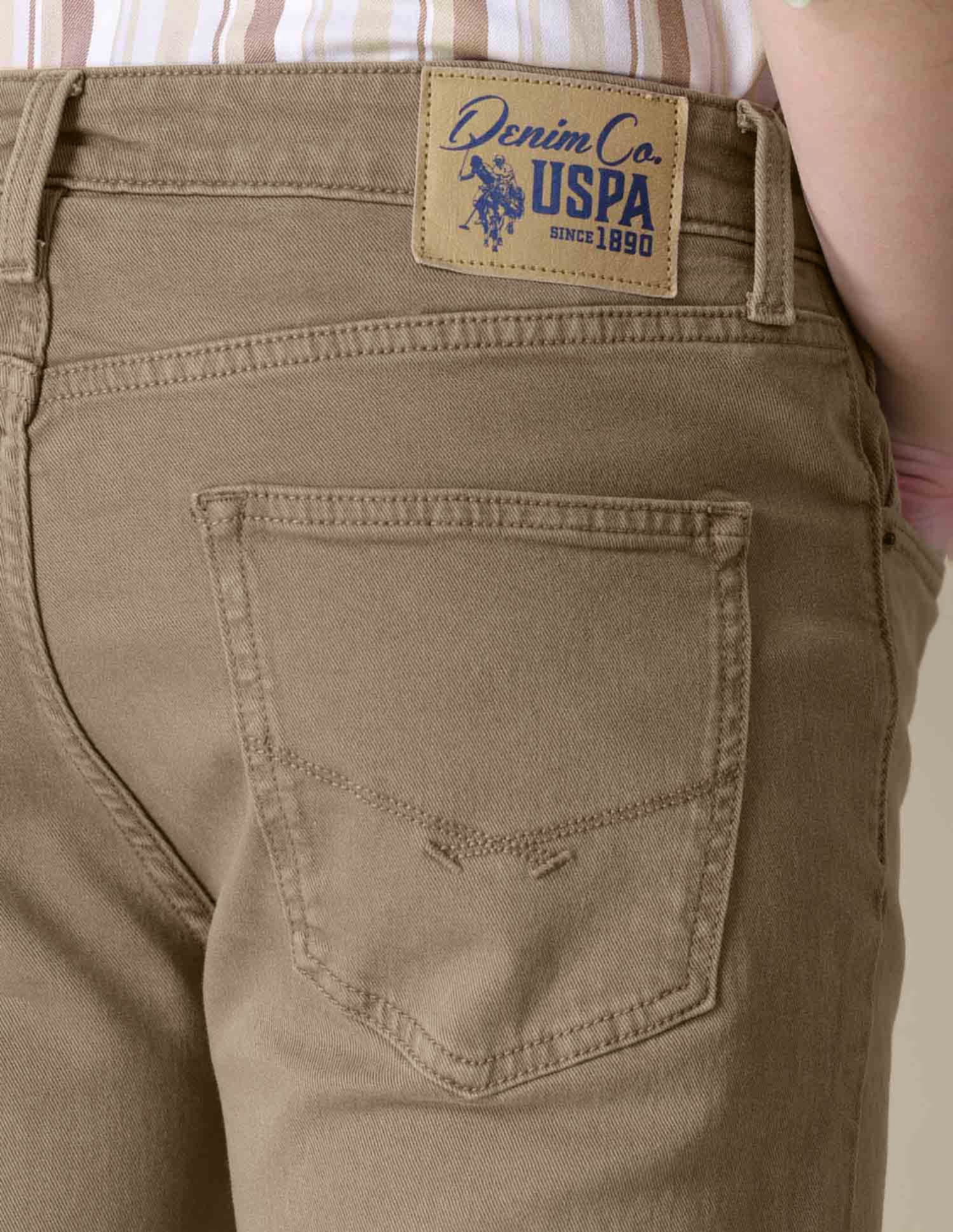 Slim Straight Fit Brown Jeans Brown - U.S. POLO ASSN. | Large