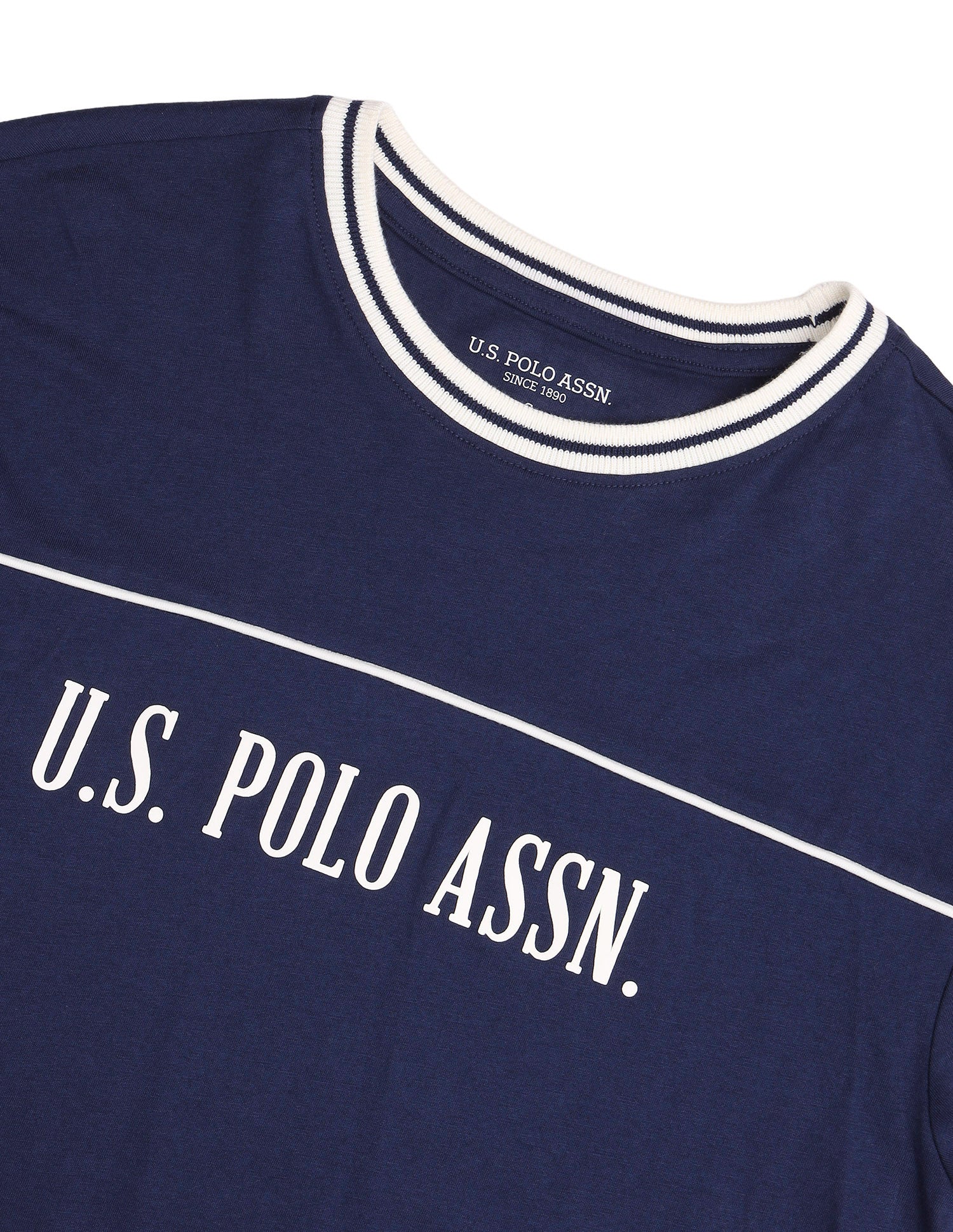 Brand Printed Regular Fit T-Shirt Navy - U.S. Polo Assn. India | Large