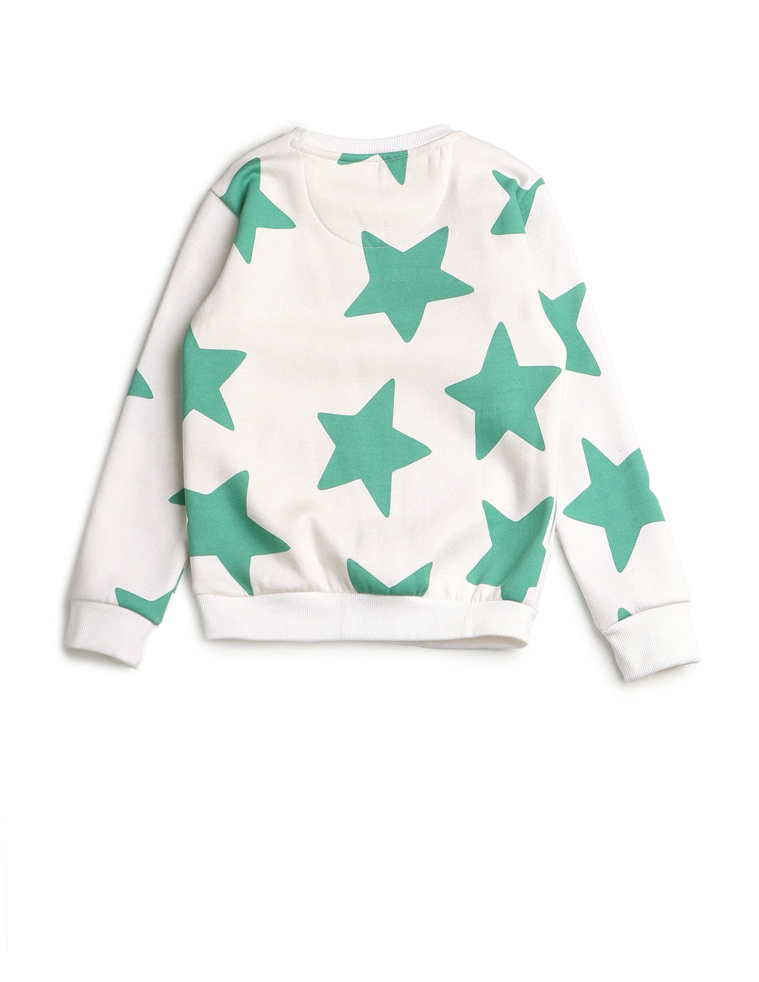 Boys Geometric Starred Regular Fit Sweatshirt Off White - U.S. POLO ASSN. | Large