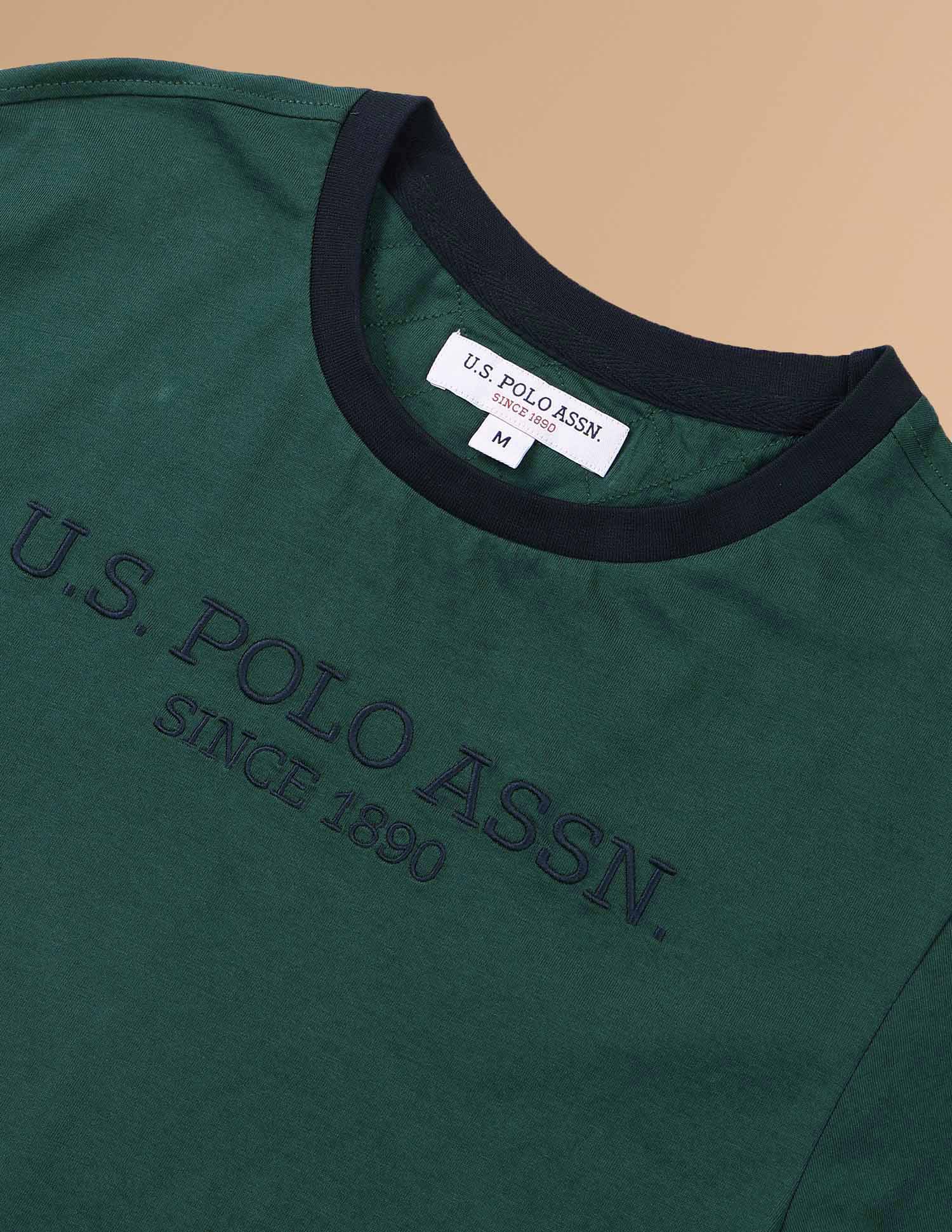 Embroidered Logo T-Shirt Green - U.S. POLO ASSN. | Large