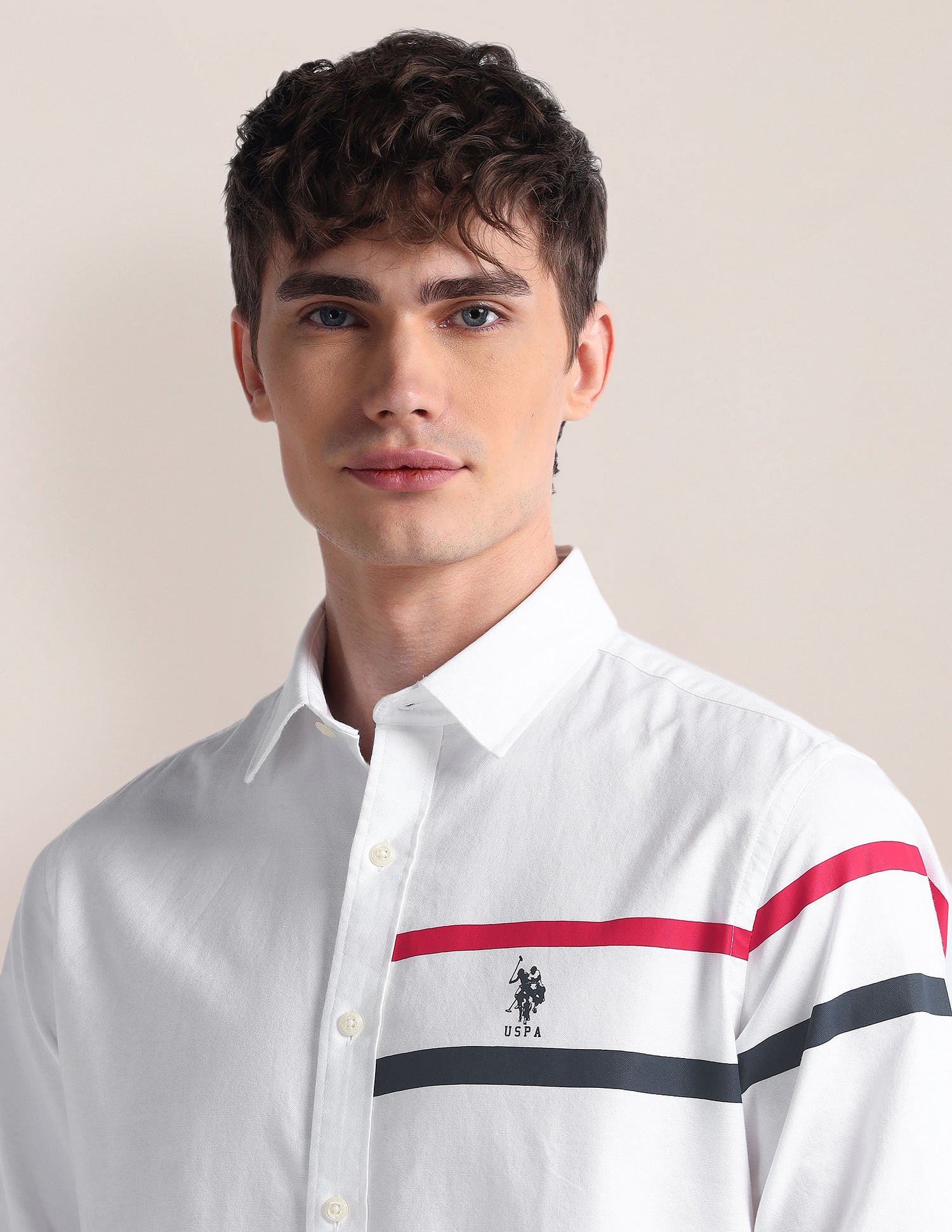 Long Sleeve Solid Brand Shirt White - U.S. POLO ASSN. | Large