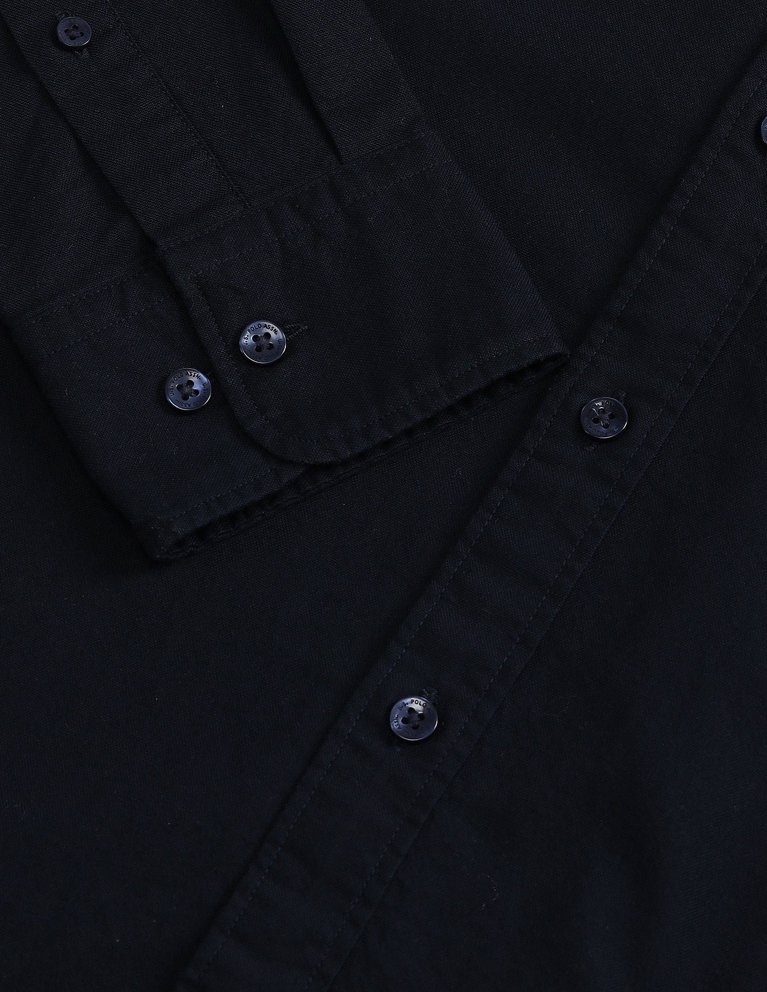 Tailored Fit Pure Cotton Shirt Navy - U.S. Polo Assn. India | Large