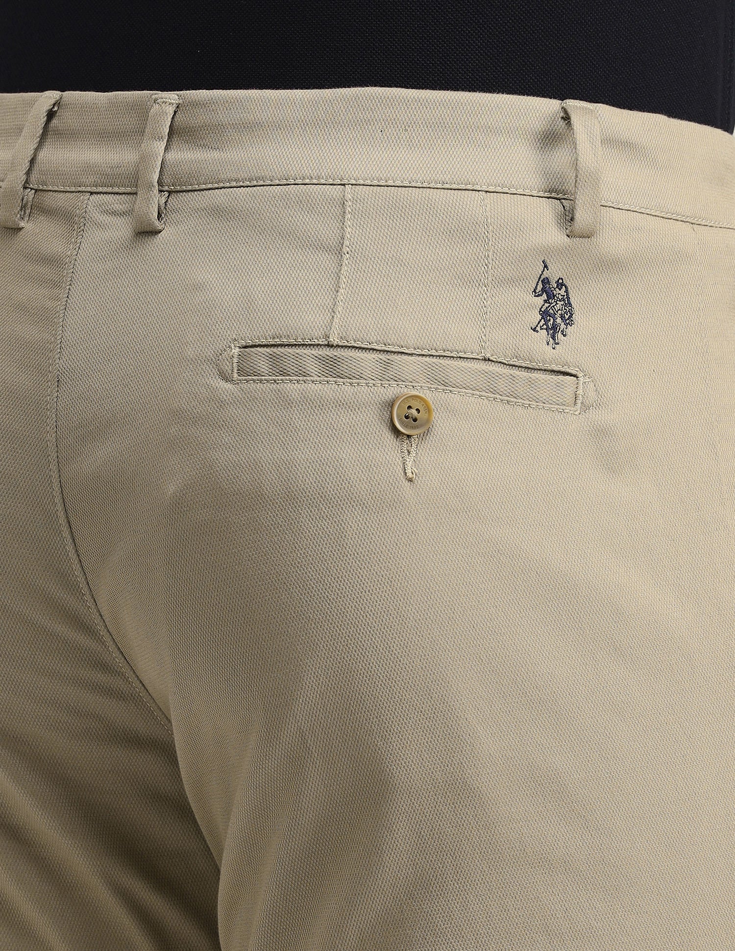 Mid Rise Slim Fit Trousers Brown - U.S. POLO ASSN. | Large