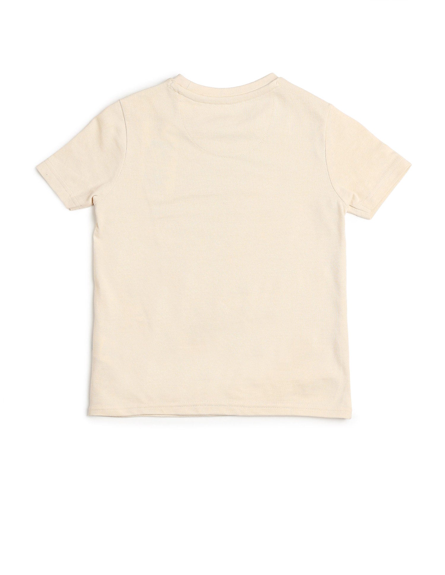 Boys Graphic Printed Pure Cotton T Shirt Ecru - U.S. POLO ASSN. | Large