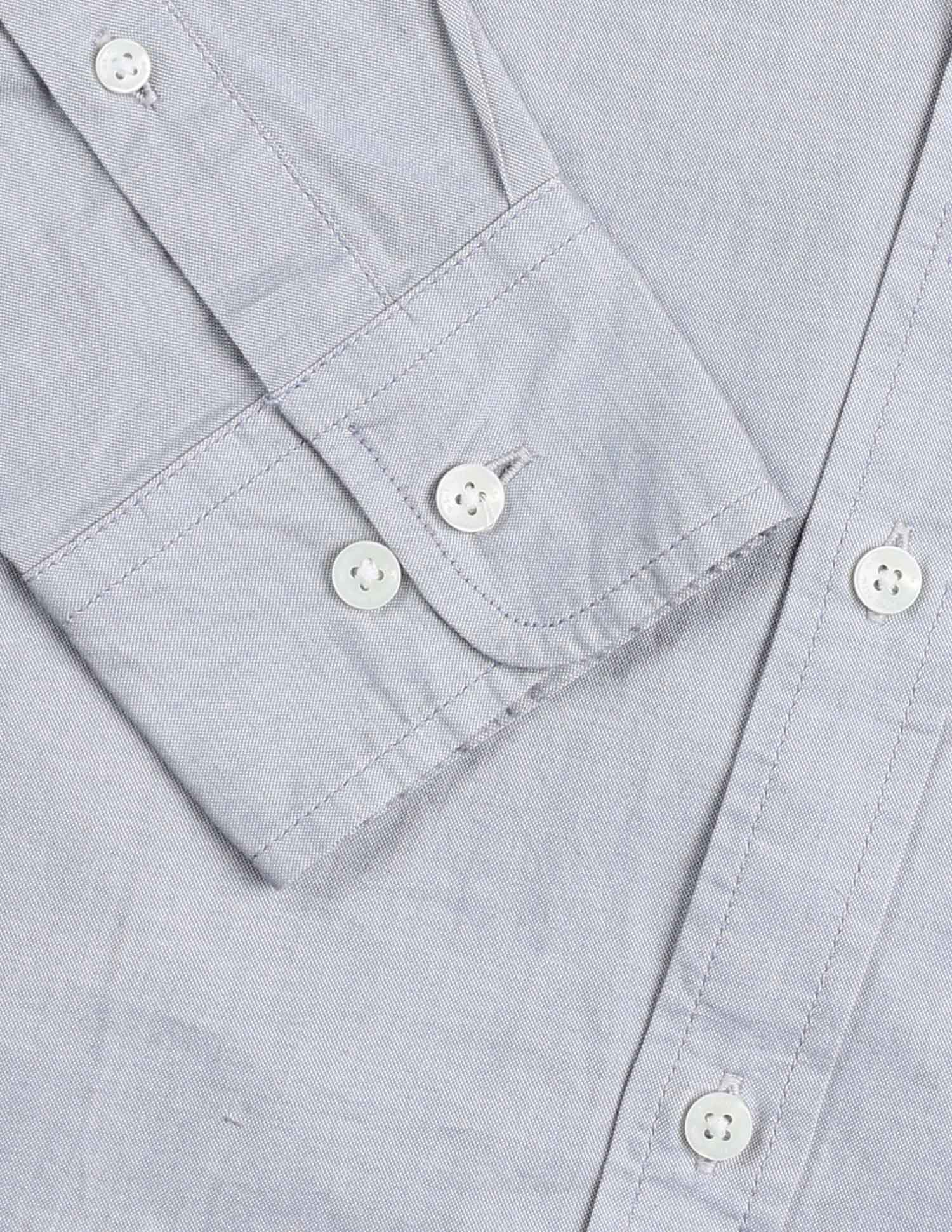 Pure Cotton Tailored Fit Shirt Grey - U.S. Polo Assn. India | Large