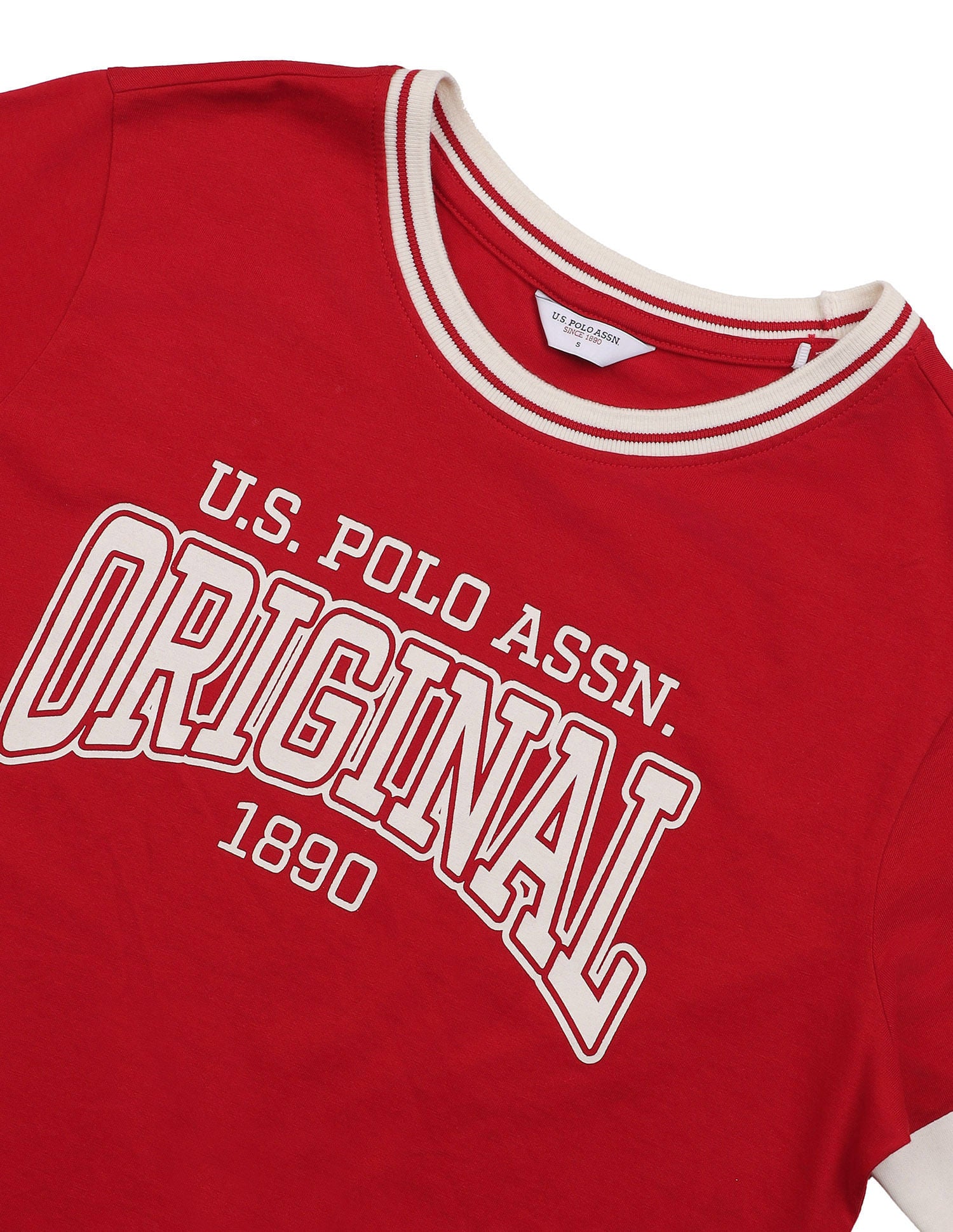 Brand Printed Boxy Fit T-Shirt Red - U.S. POLO ASSN. | Large