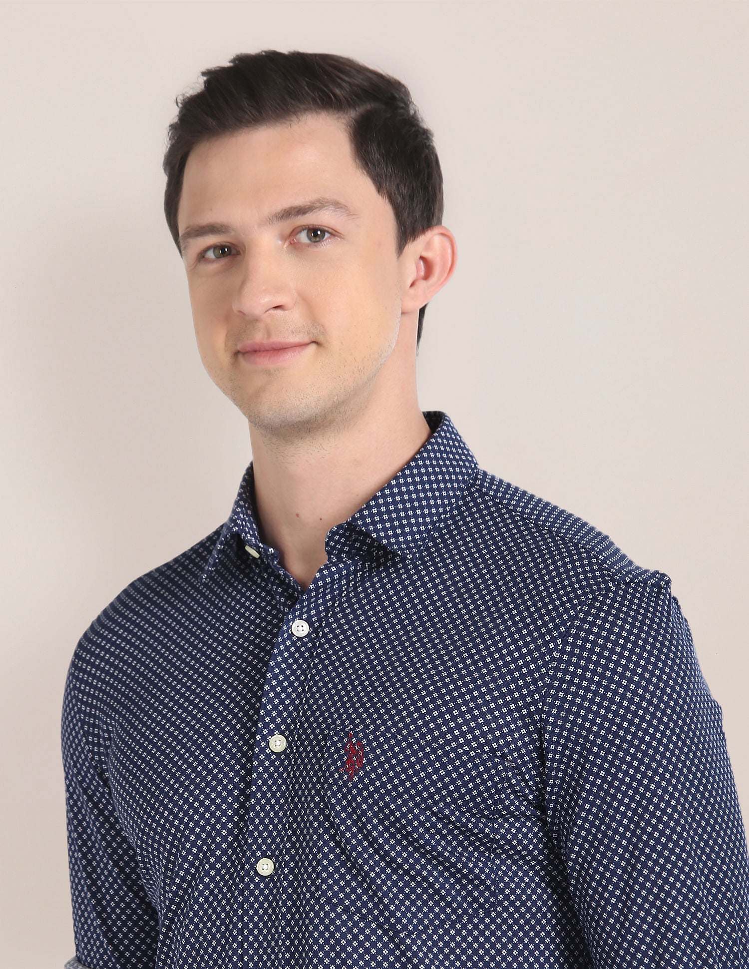 Geometric Print Casual Shirt Navy - U.S. POLO ASSN. | Large