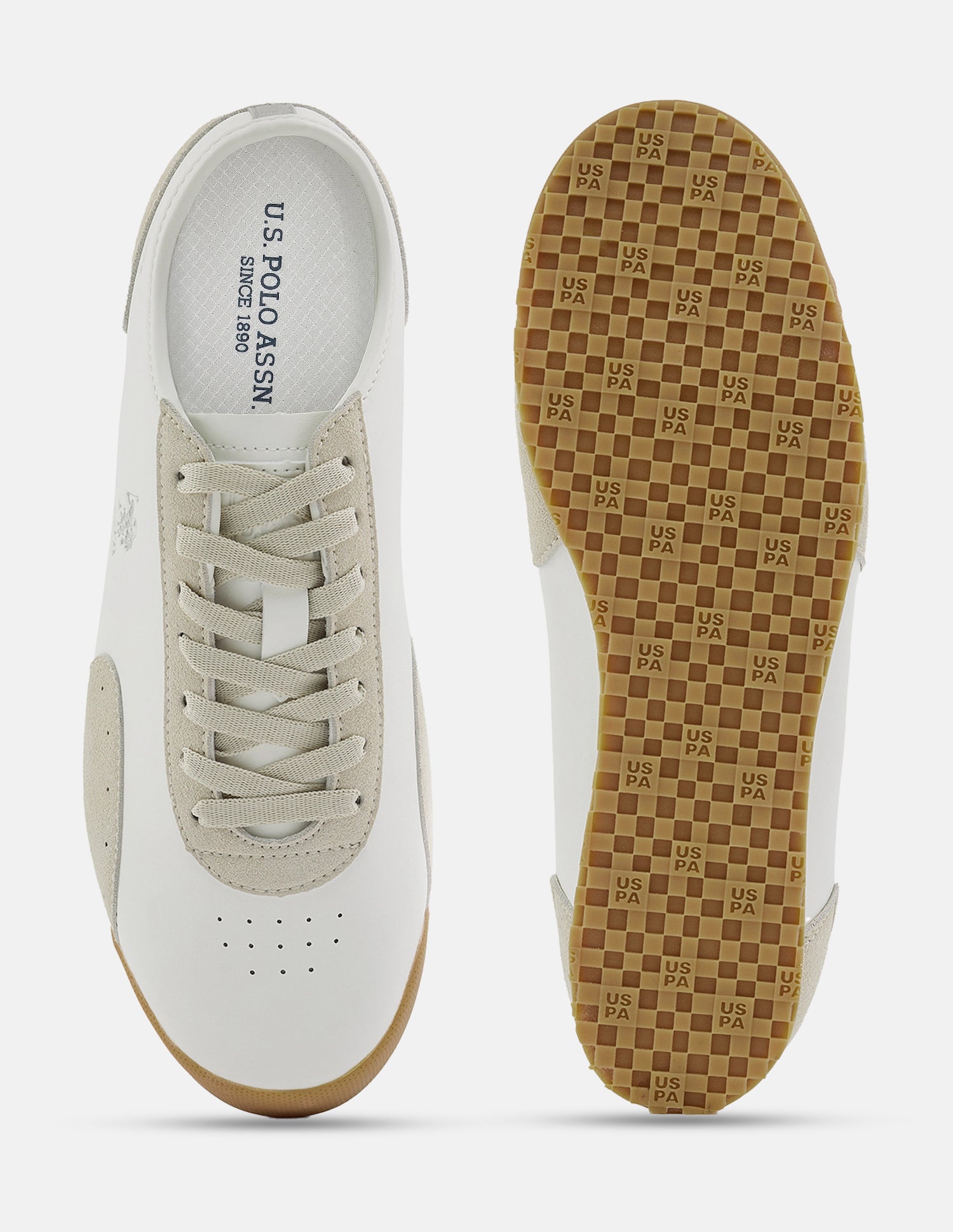 Round Toe Chukker 6 Suede Sneakers Off white - U.S. Polo Assn. India | Large