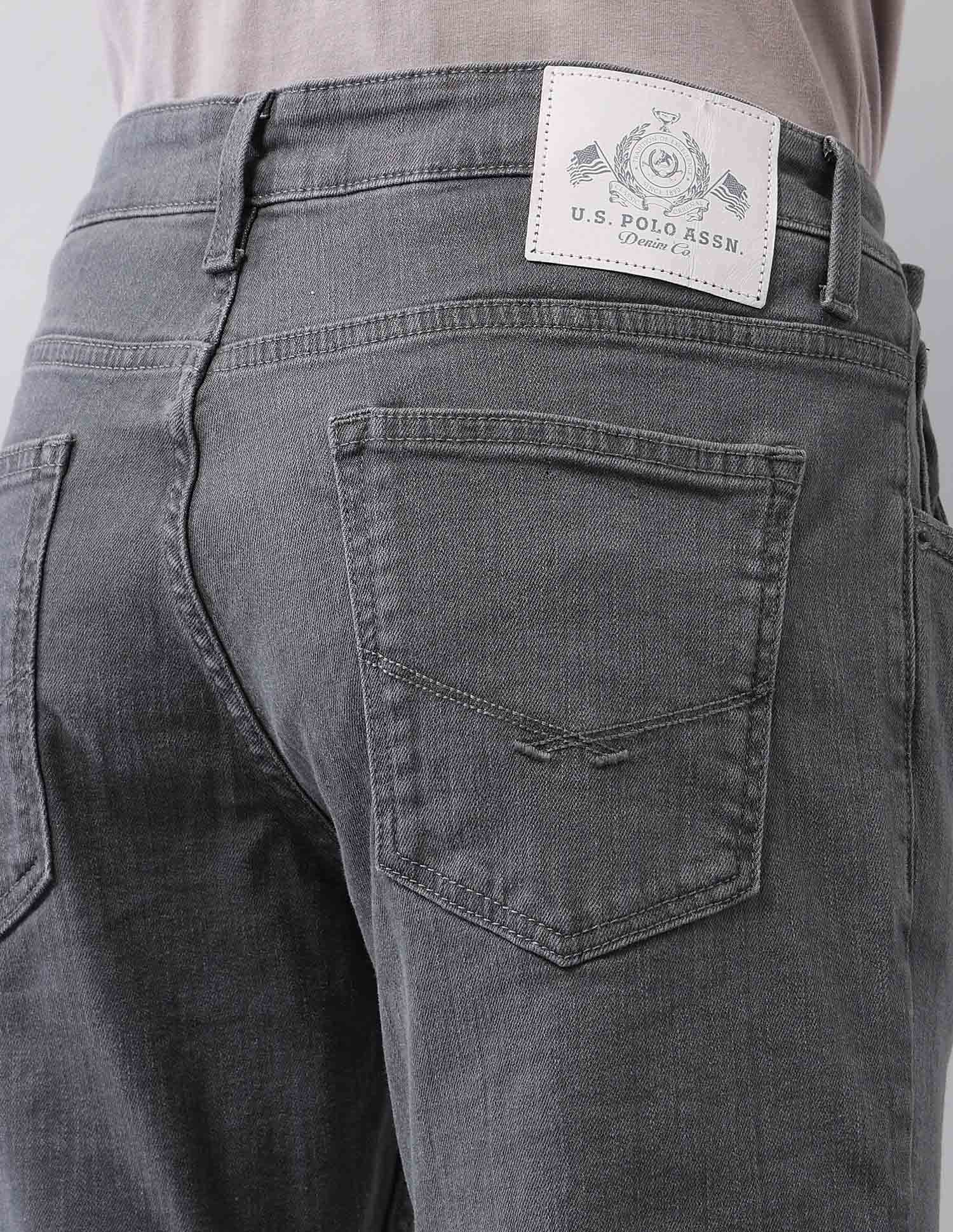 Brandon Slim Tapered Fit Grey Jeans Grey - U.S. POLO ASSN. | Large