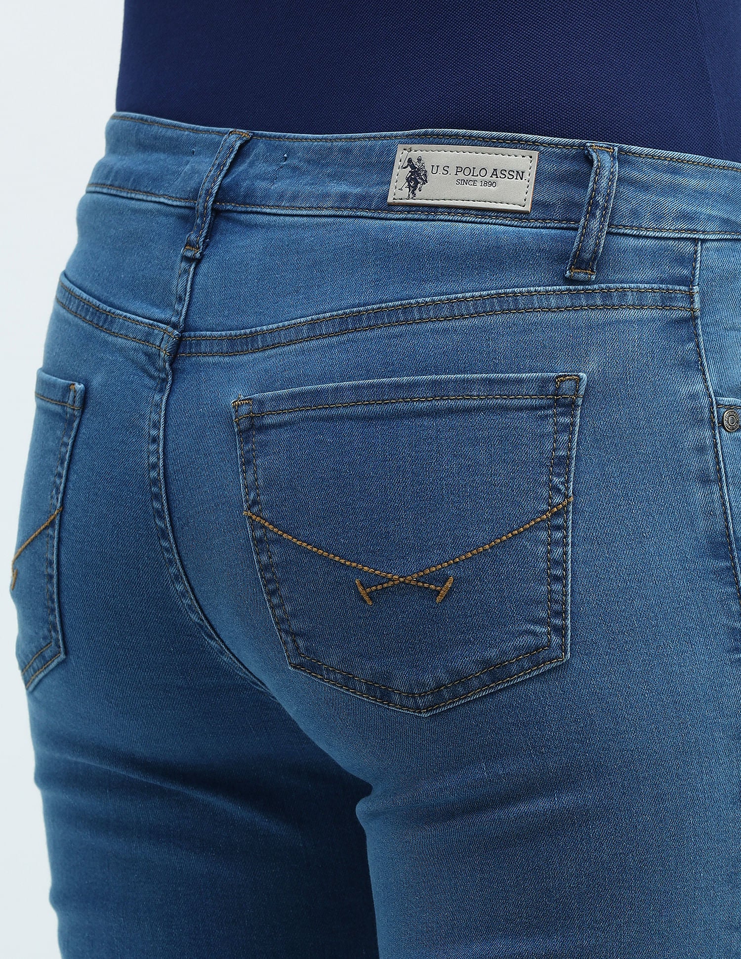 Mid Rise Boot Cut Jeans Blue - U.S. Polo Assn. India | Large