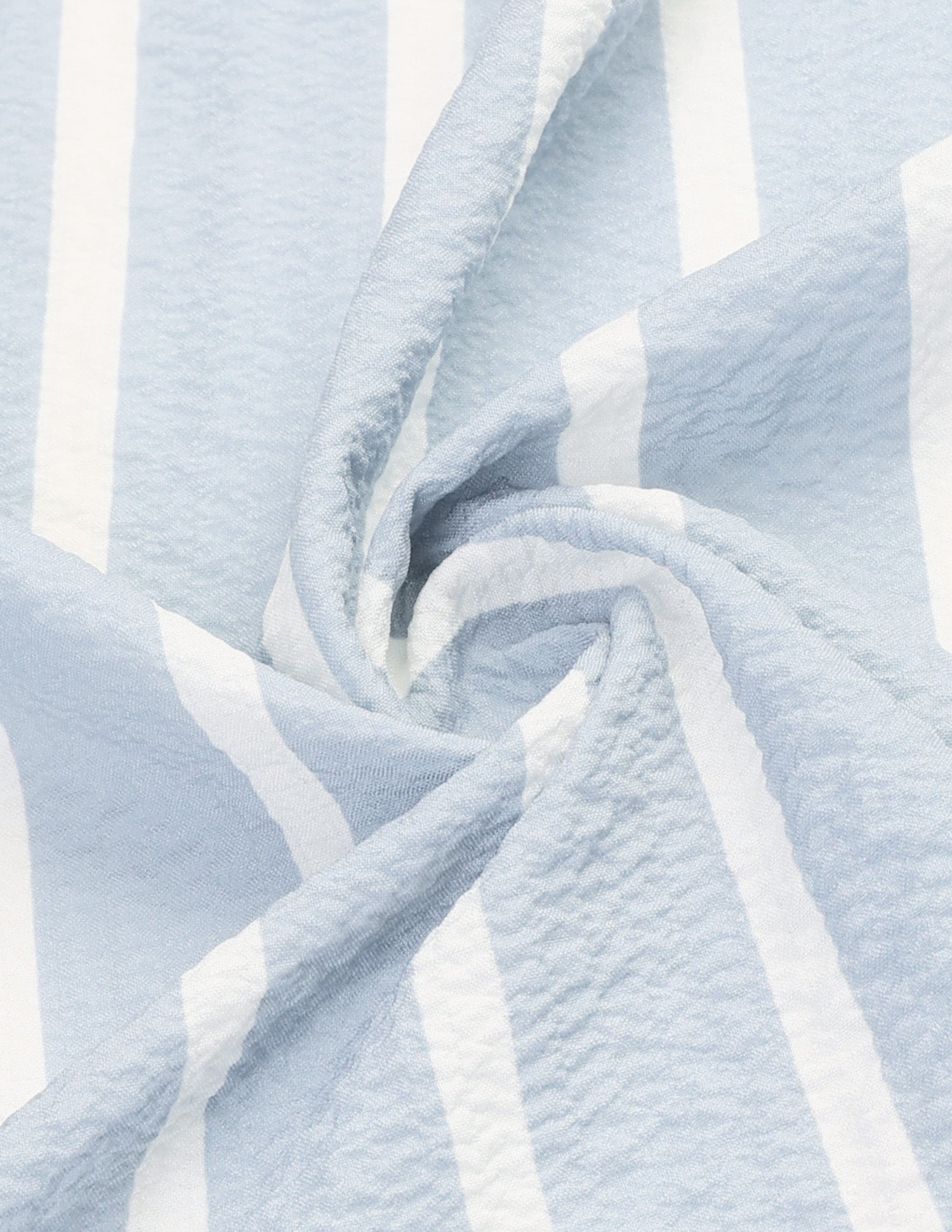 Vertical Striped Seersucker Shirt Light Blue - U.S. Polo Assn. India | Large