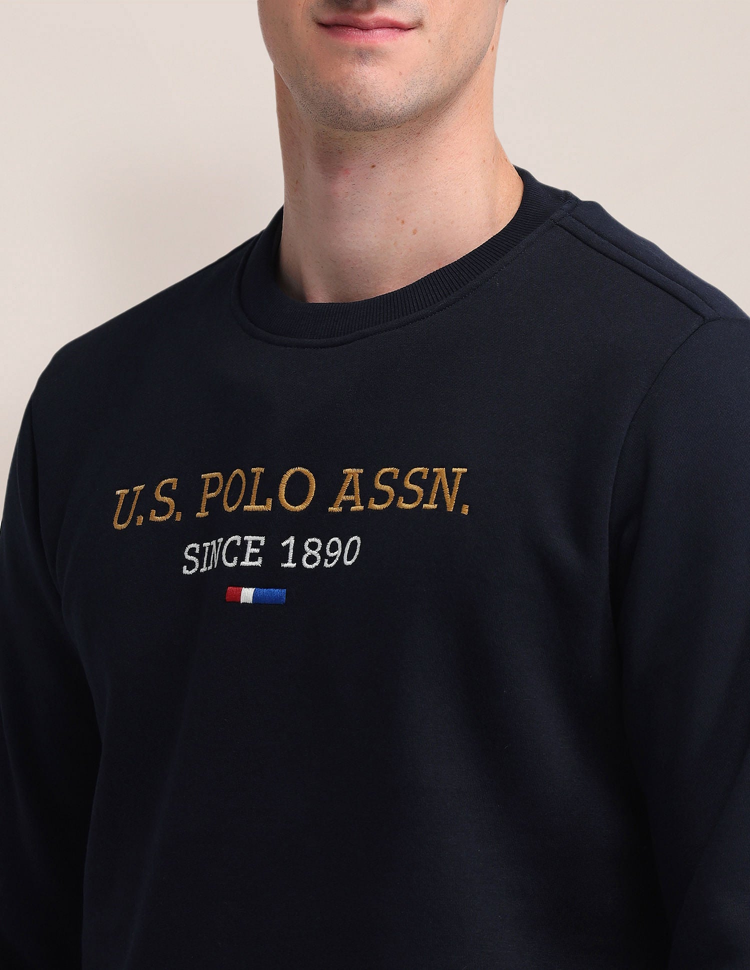 Regular Fit Embroidered Sweatshirt Blue - U.S. POLO ASSN. | Large