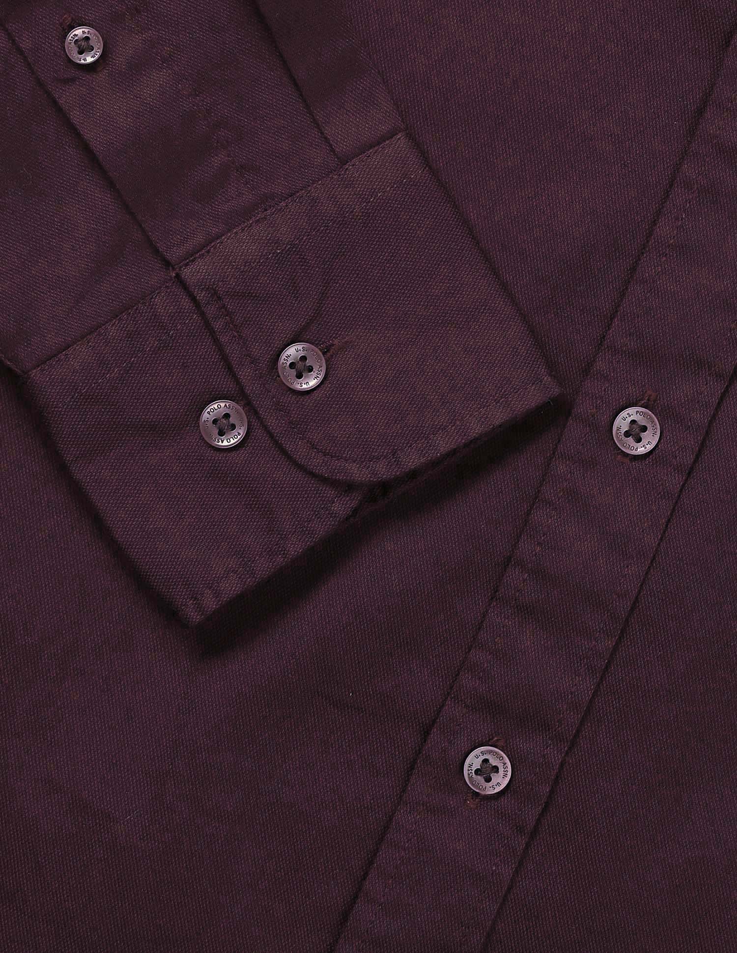 Tailored Fit Button Down Shirt Brown - U.S. POLO ASSN. | Large