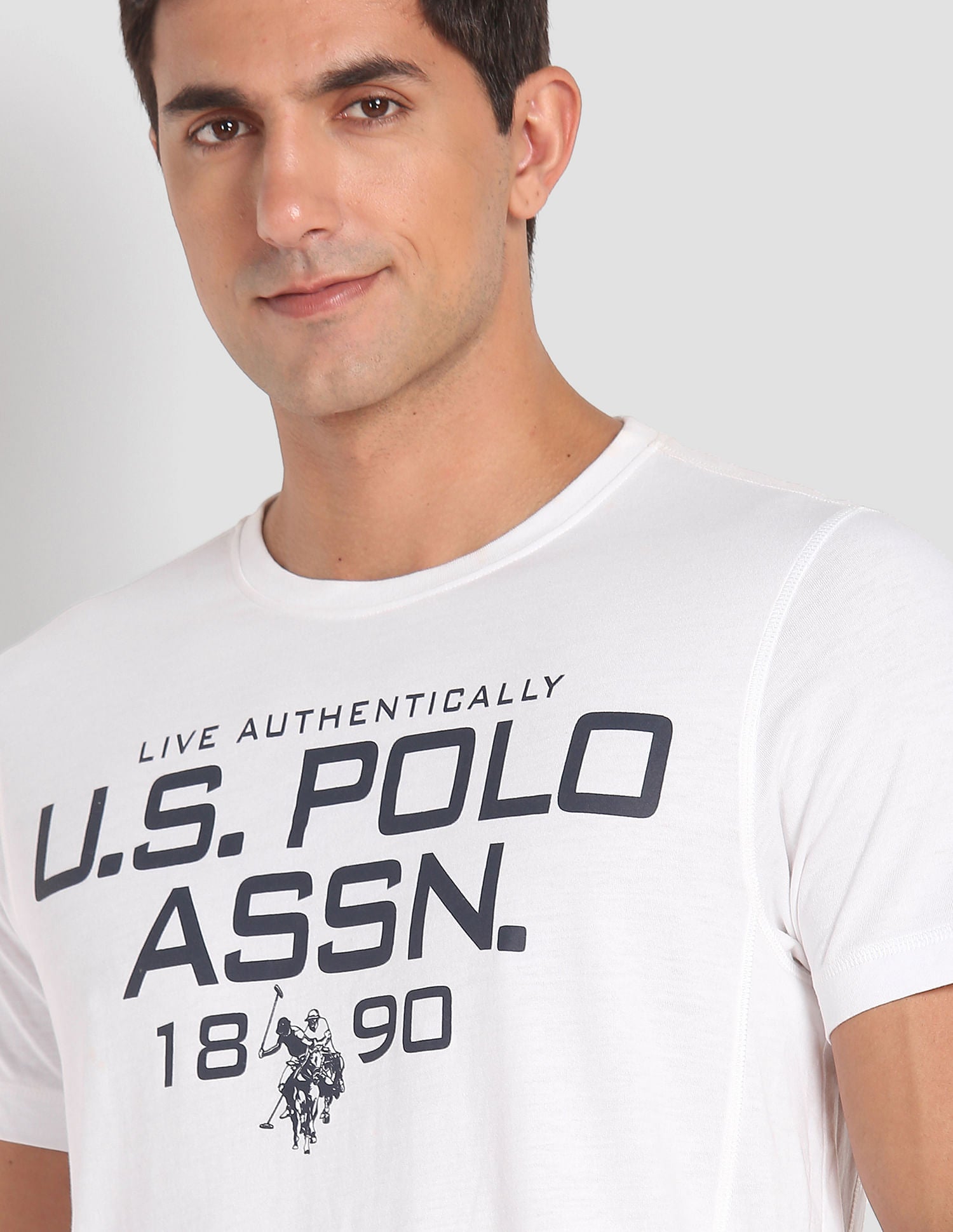 Crew Neck Tri Blend I682 Lounge T-Shirt - Pack Of 1 White - U.S. POLO ASSN. | Large