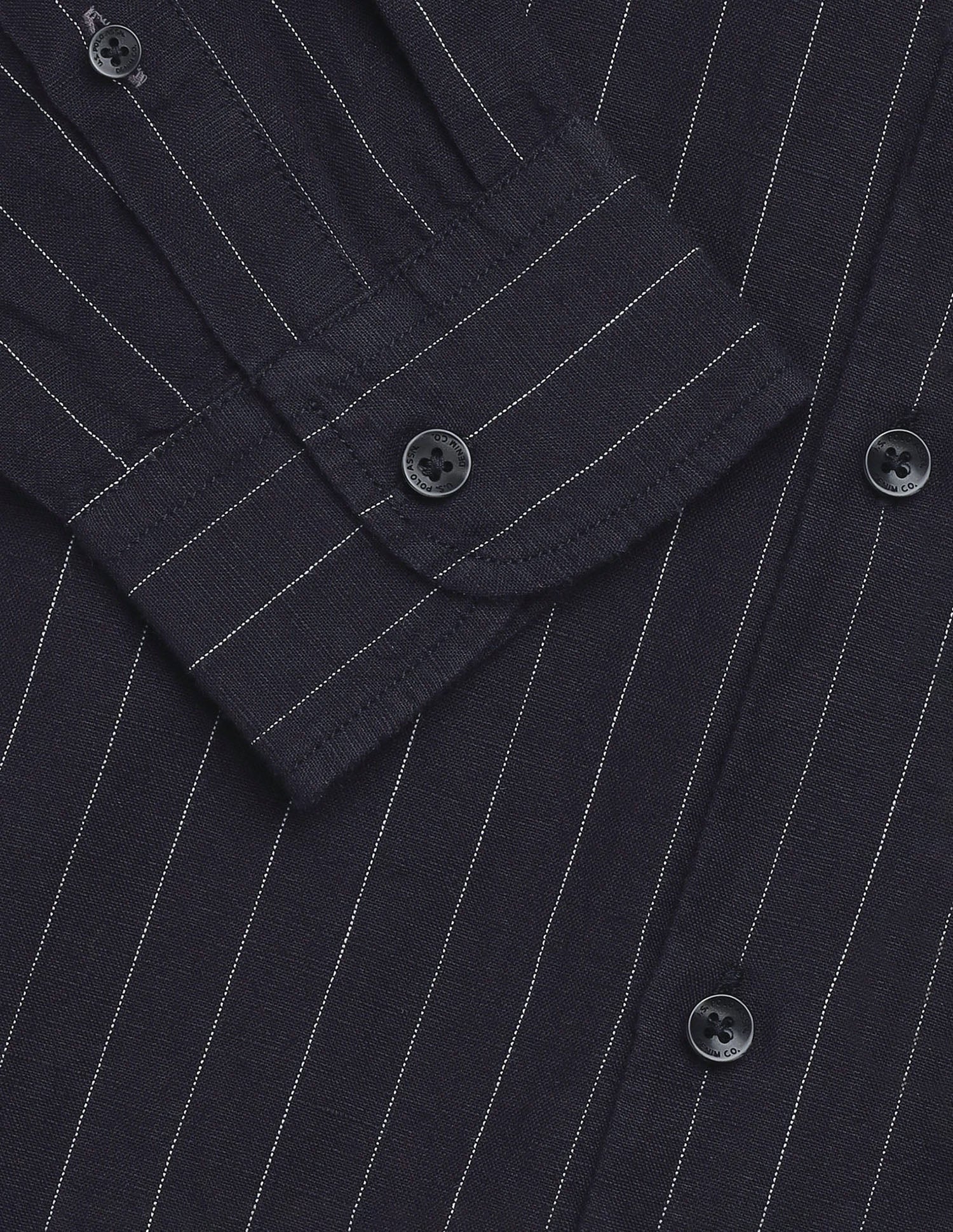 Vertical Striped Regular Fit Shirt Black - U.S. Polo Assn. India | Large