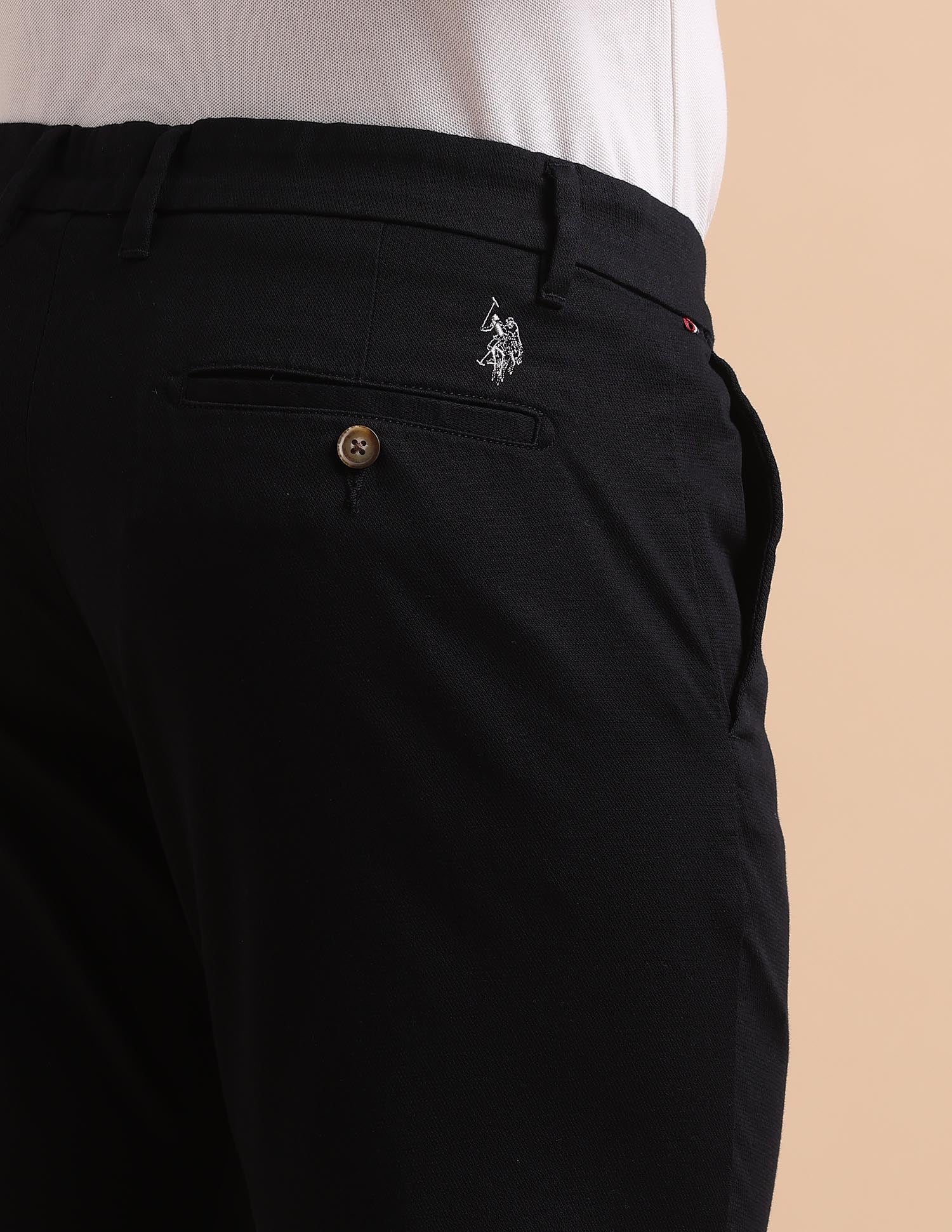 Satin Super Slim Fit Trousers Dark Navy - U.S. POLO ASSN. | Large