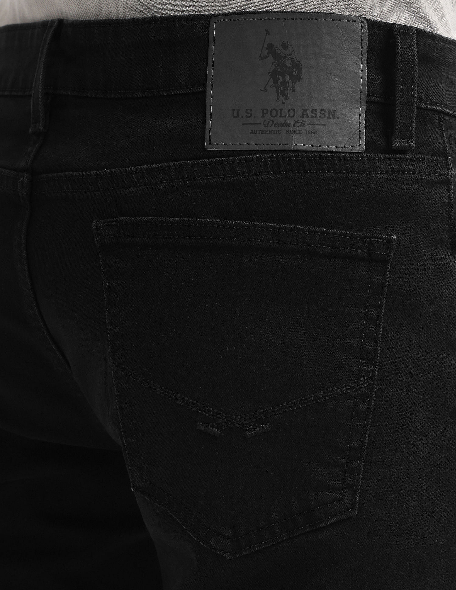 Regallo Skinny Fit Black Jeans Black - U.S. Polo Assn. India | Large