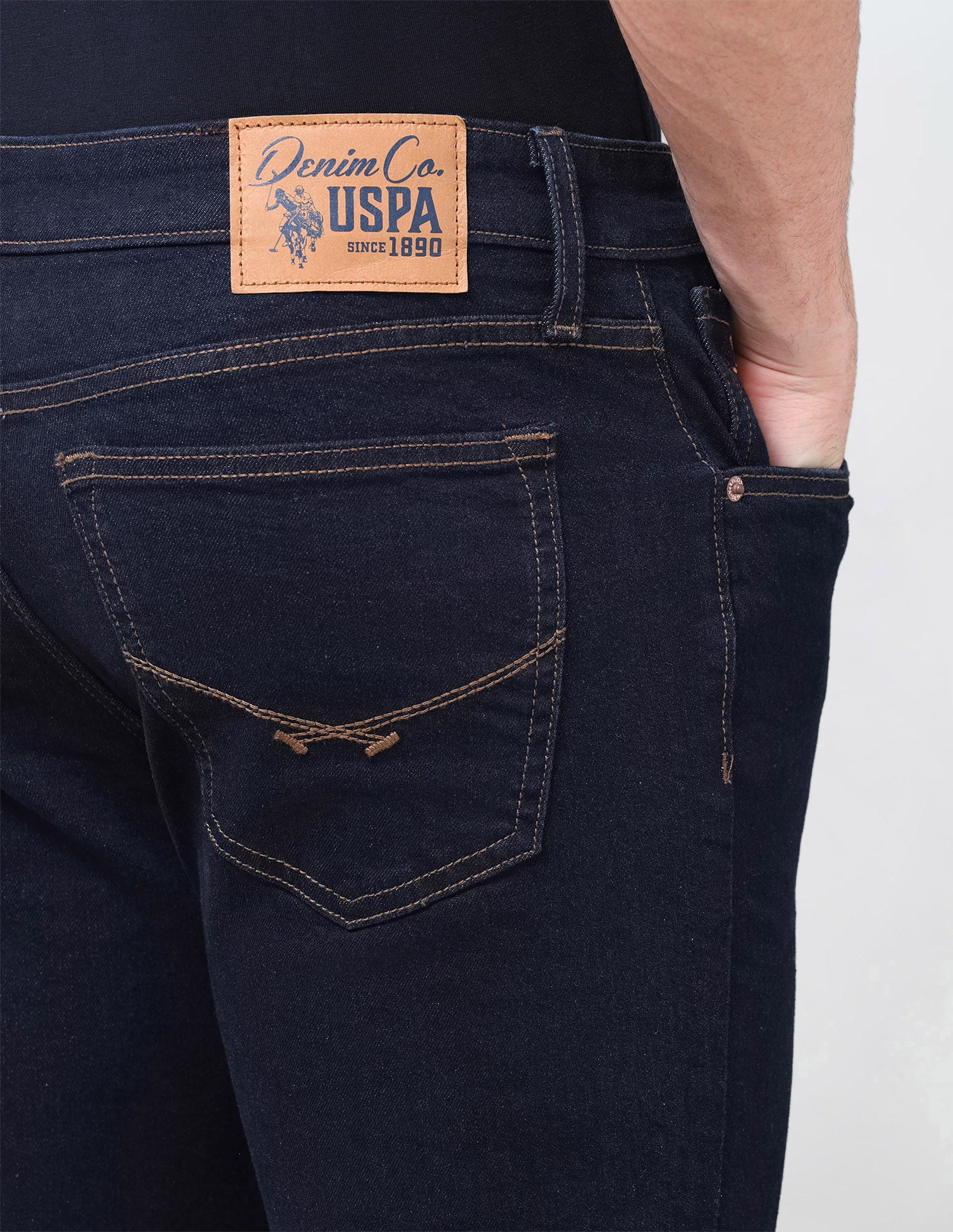 Brandon Slim-Tapered Fit Blue Jeans Dark Indigo - U.S. Polo Assn. India | Large