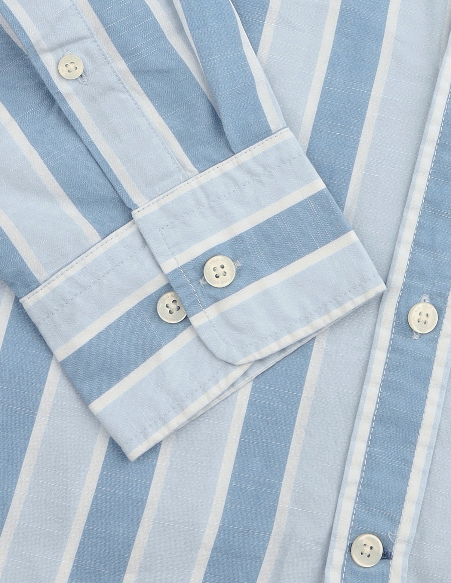 Tailored Fit Vertical Striped Shirt Blue - U.S. Polo Assn. India | Large