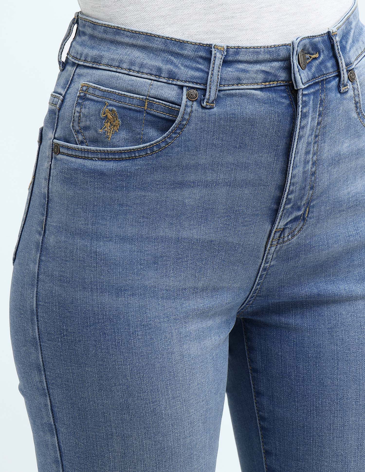 High Rise Flared Jeans Blue - U.S. Polo Assn. India | Large