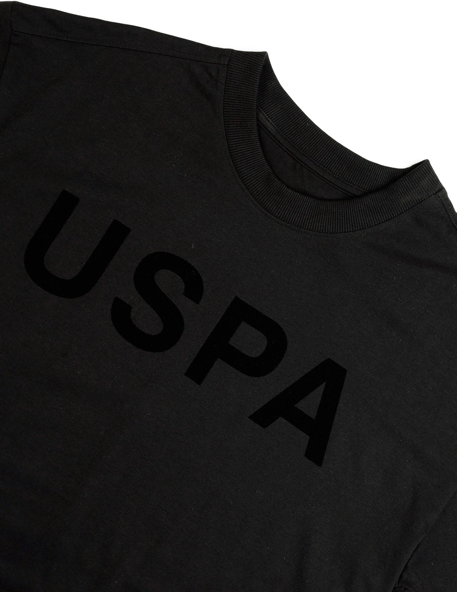 Brand Printed Comfort Fit OEE09 Lounge T-Shirt - Pack Of 1 Black - U.S. POLO ASSN. | Large