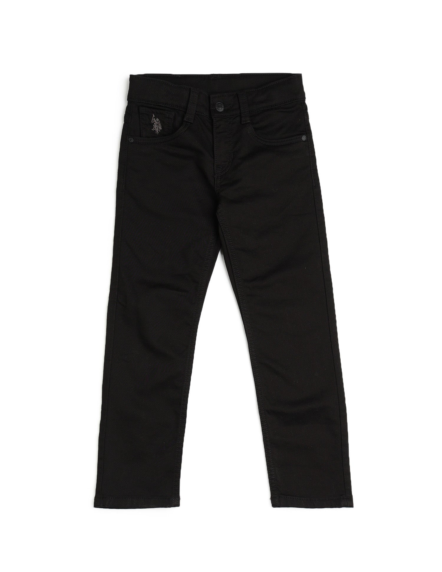 Boys Mid Rise Relaxed Fit Jeans Black - U.S. POLO ASSN. | Large