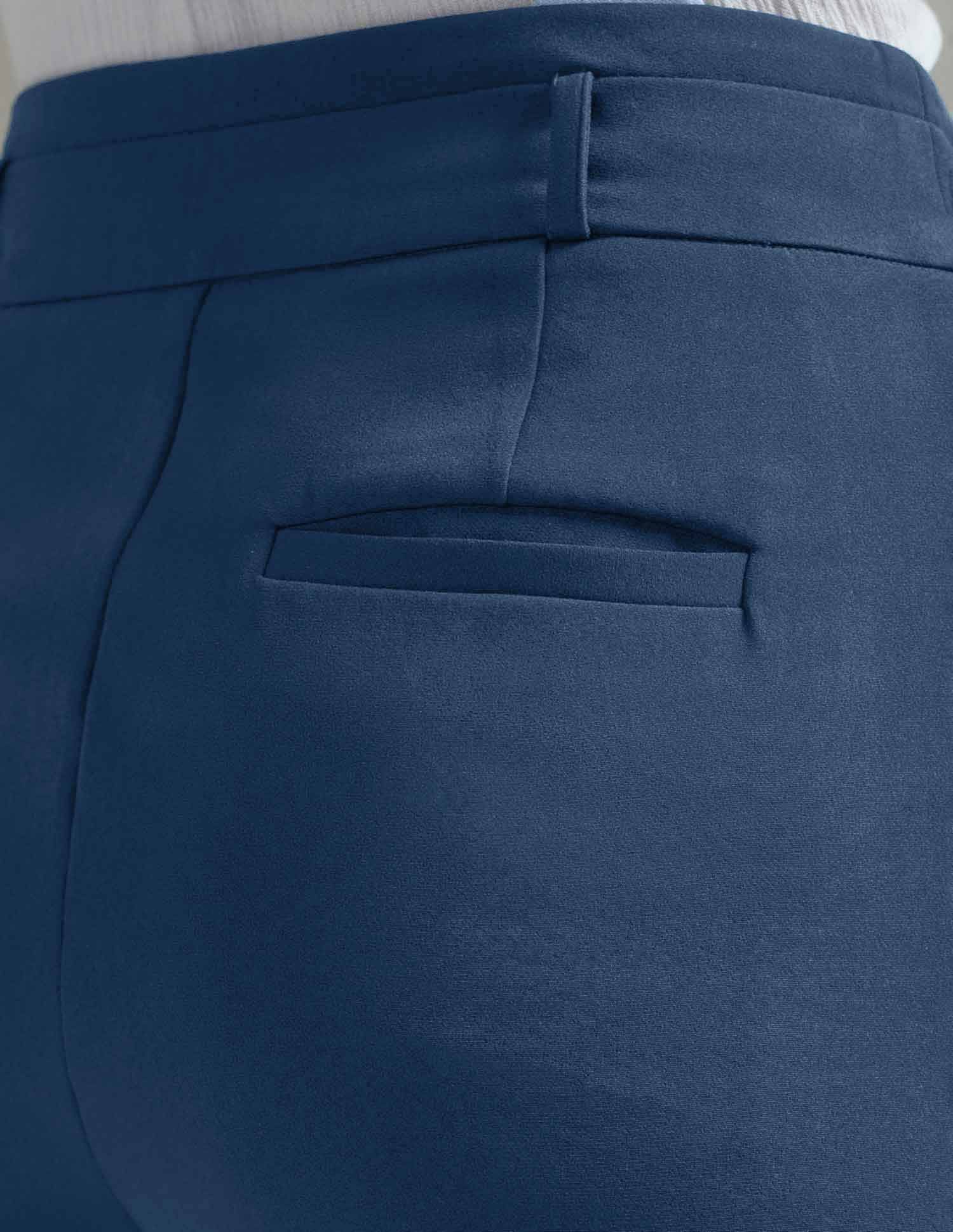 Wide Leg Solid Trousers Blue - U.S. POLO ASSN. | Large