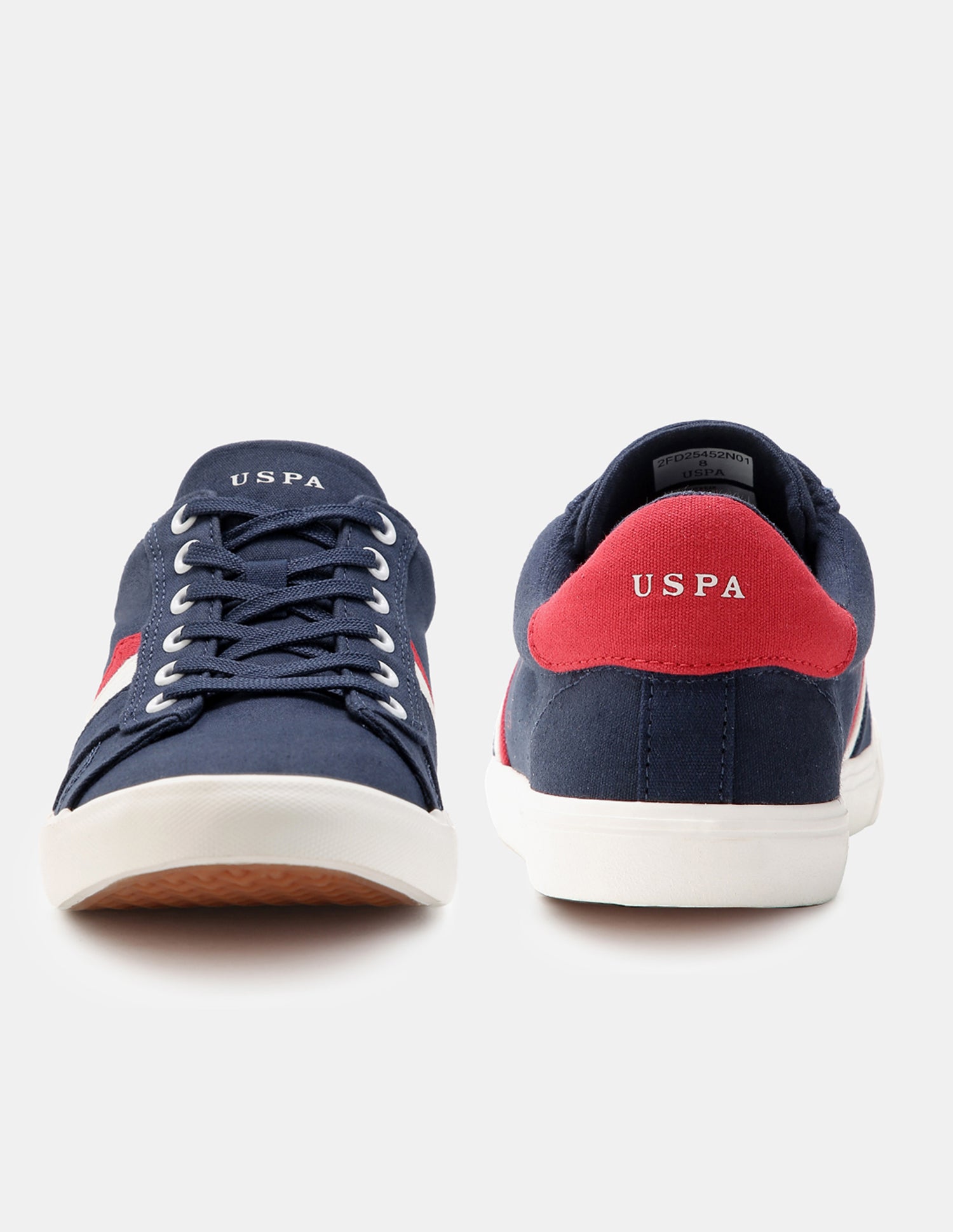 Striped Round Toe Abor 3.0 Sneakers Navy - U.S. POLO ASSN. | Large