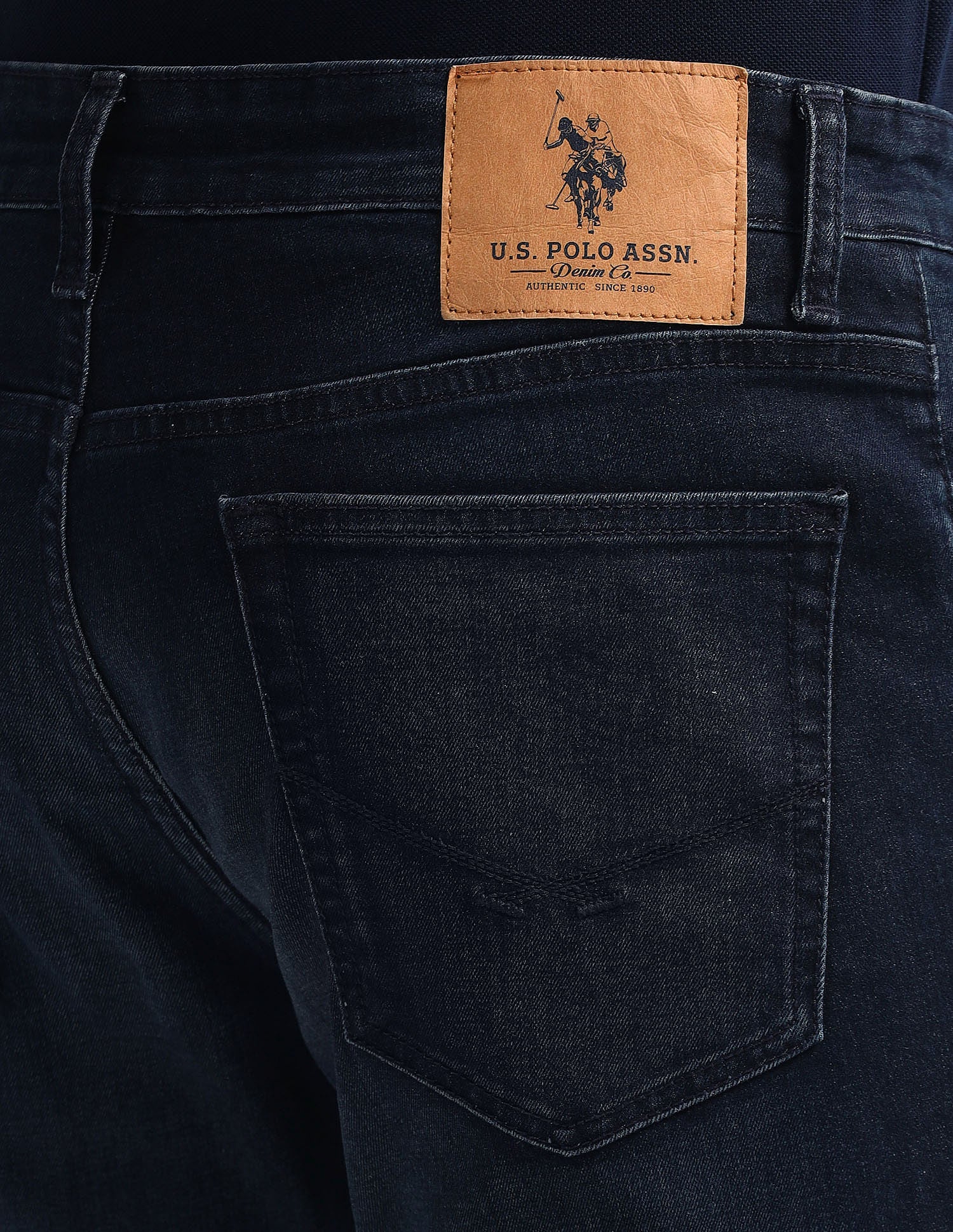 Brandon Slim Tapered Fit Dark Wash Jeans Blue - U.S. Polo Assn. India | Large