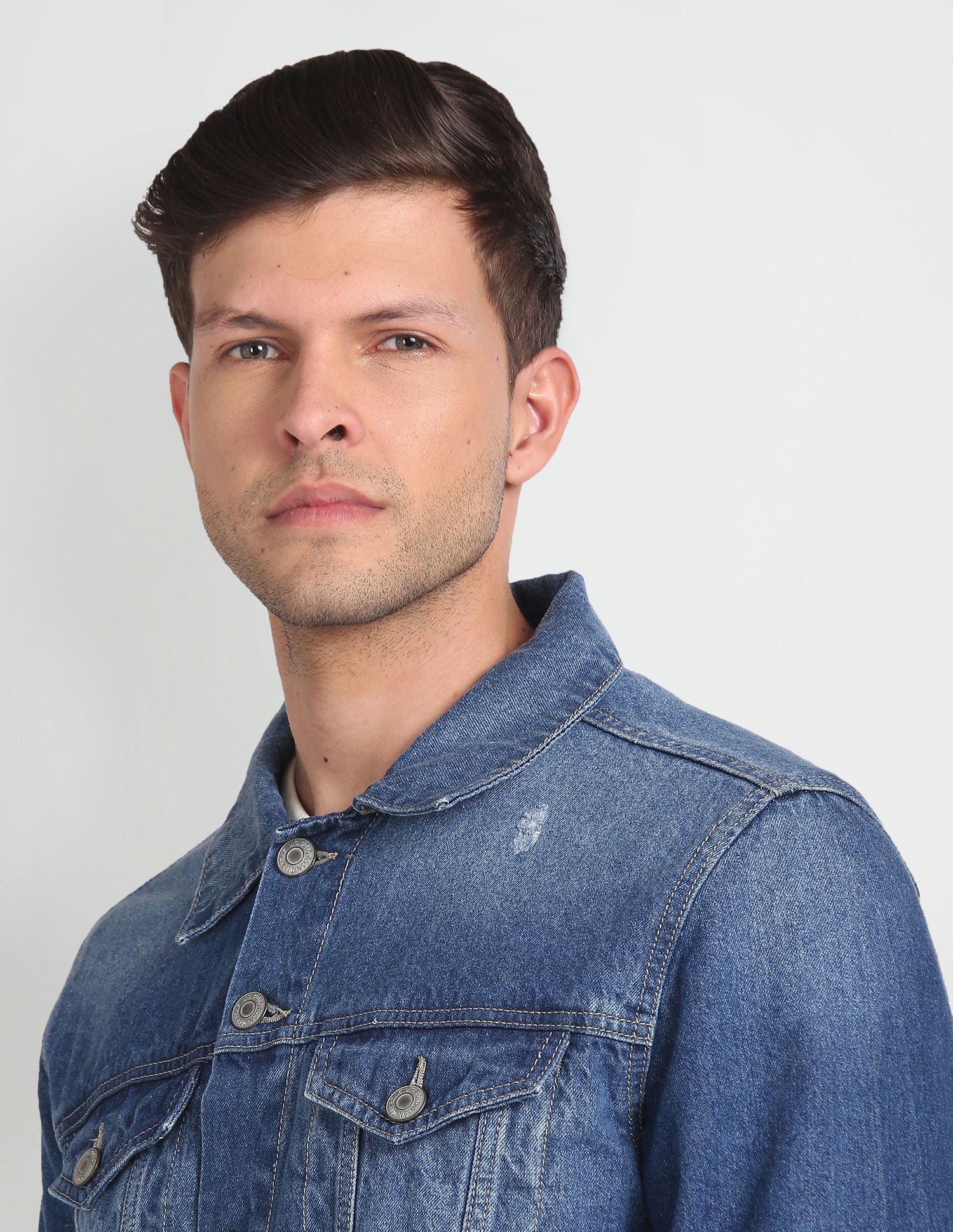 Spread Collar Denim Jacket Blue - U.S. POLO ASSN. | Large