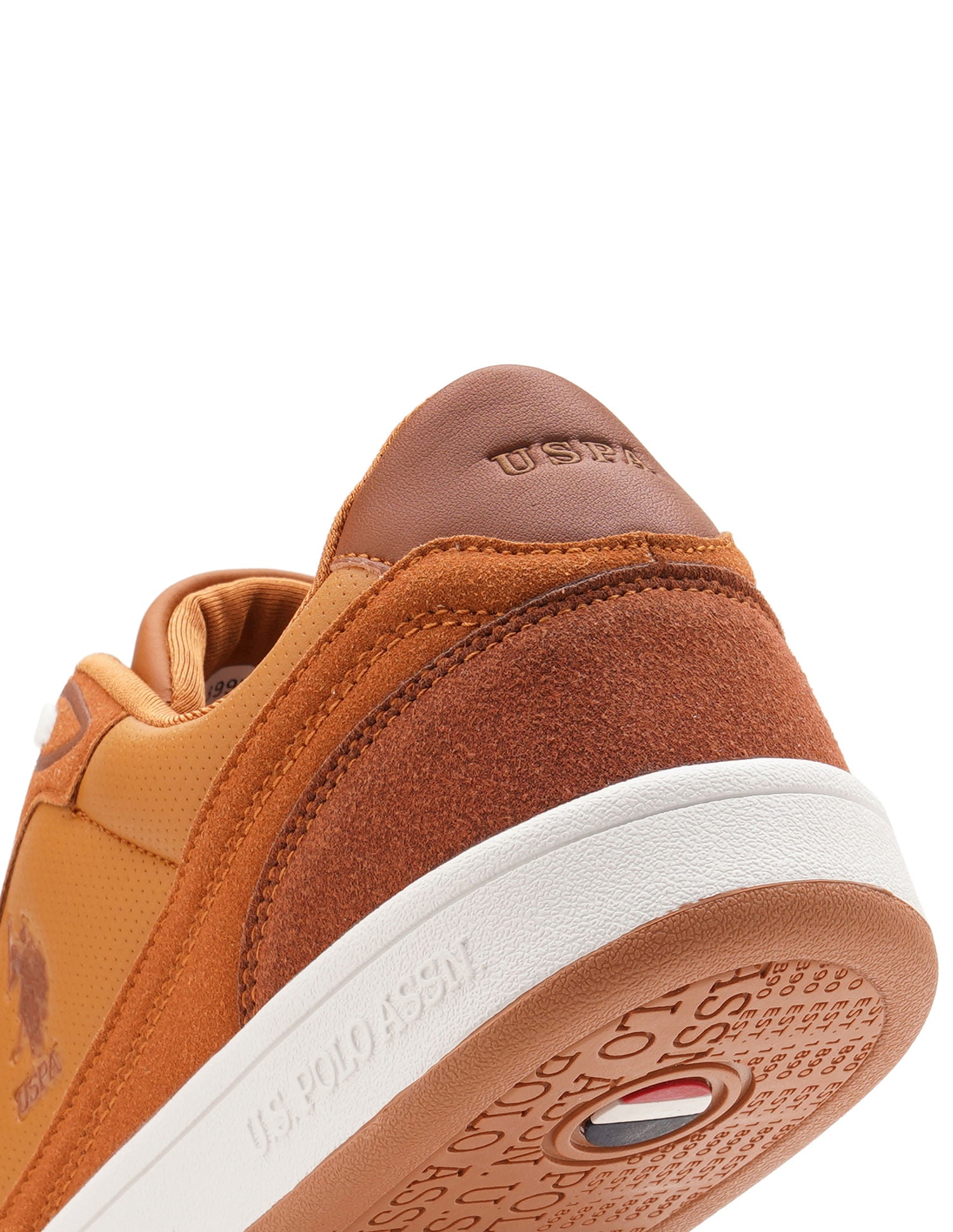 Men Landwin Tan Retro Court Sneakers Tan - U.S. POLO ASSN. | Large