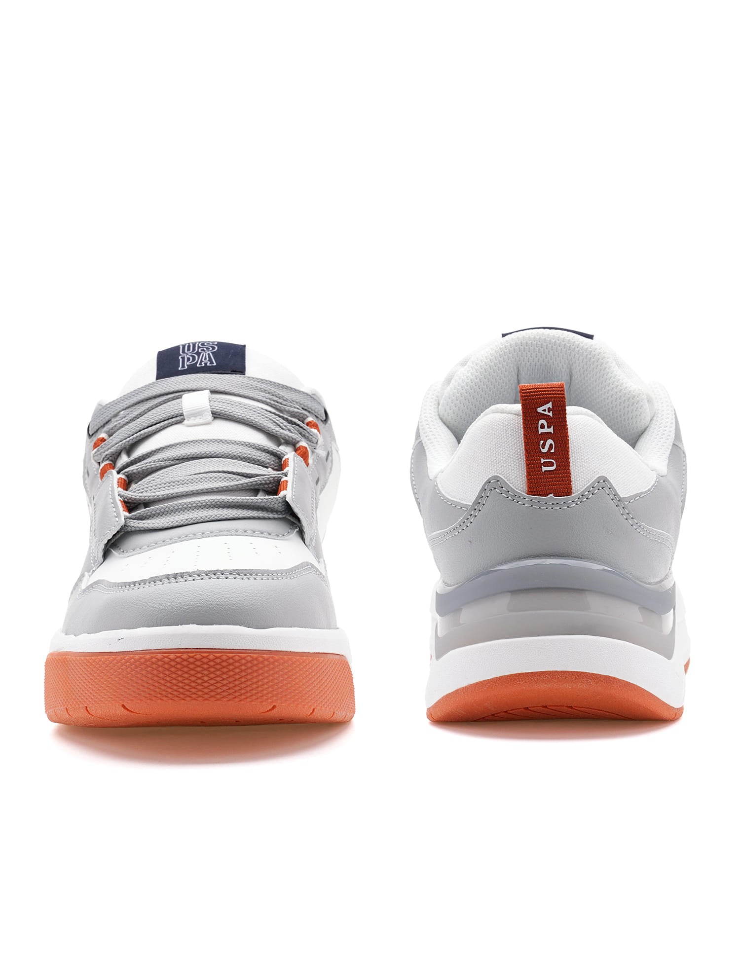 Round Toe Colourblocked Vander Sneakers Light Grey - U.S. Polo Assn. India | Large