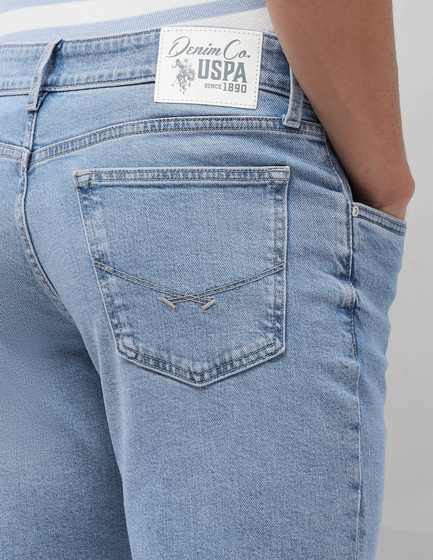Connor Bootcut Fit Blue Jeans Light Blue - U.S. Polo Assn. India | Large