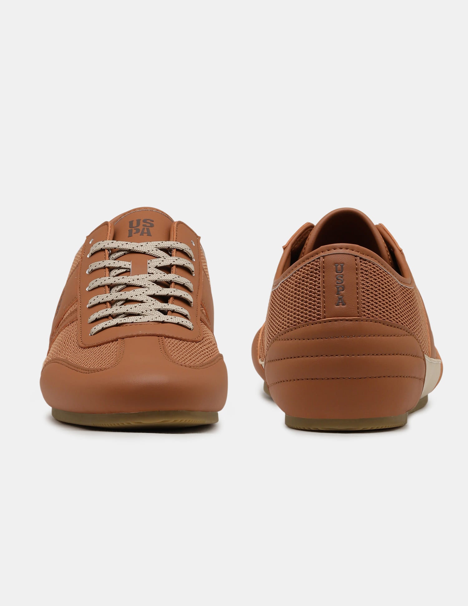 Round Toe Lace Ups Streak Sneakers Tan - U.S. Polo Assn. India | Large