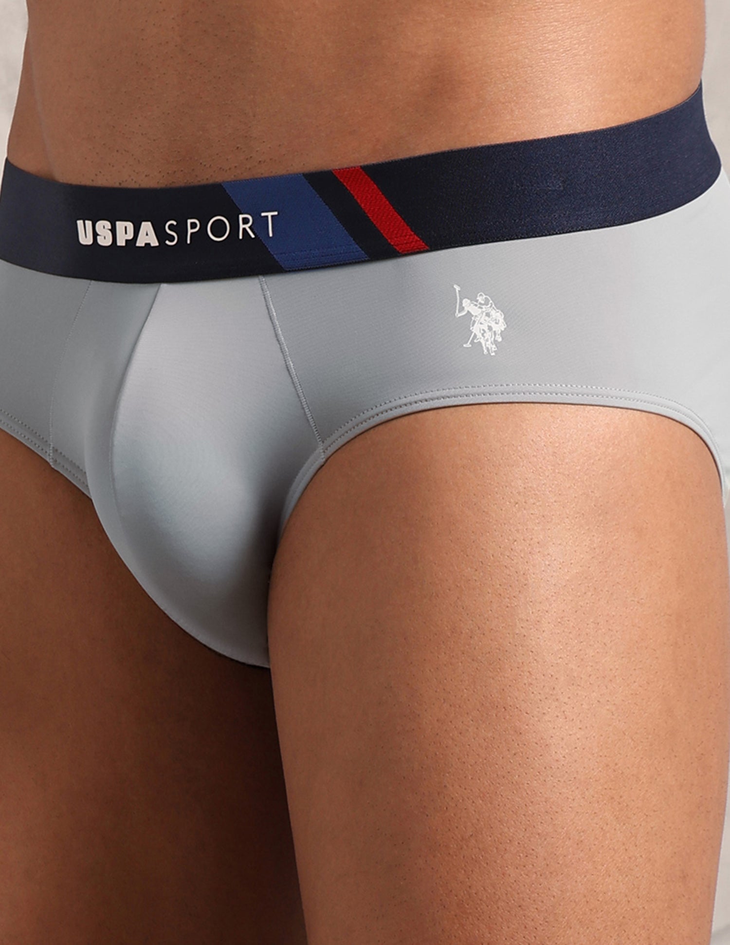 High Stretch Sports RB001 Brief Light Grey - U.S. Polo Assn. India | Large