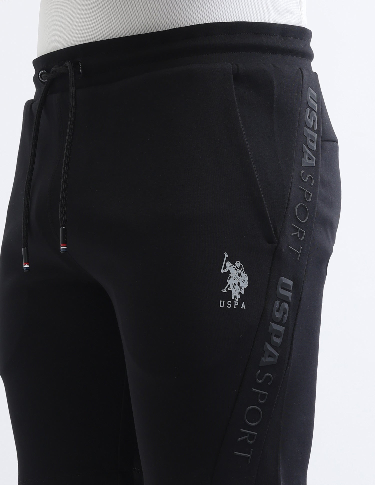 Mid Rise Solid Active Shorts Black - U.S. POLO ASSN. | Large