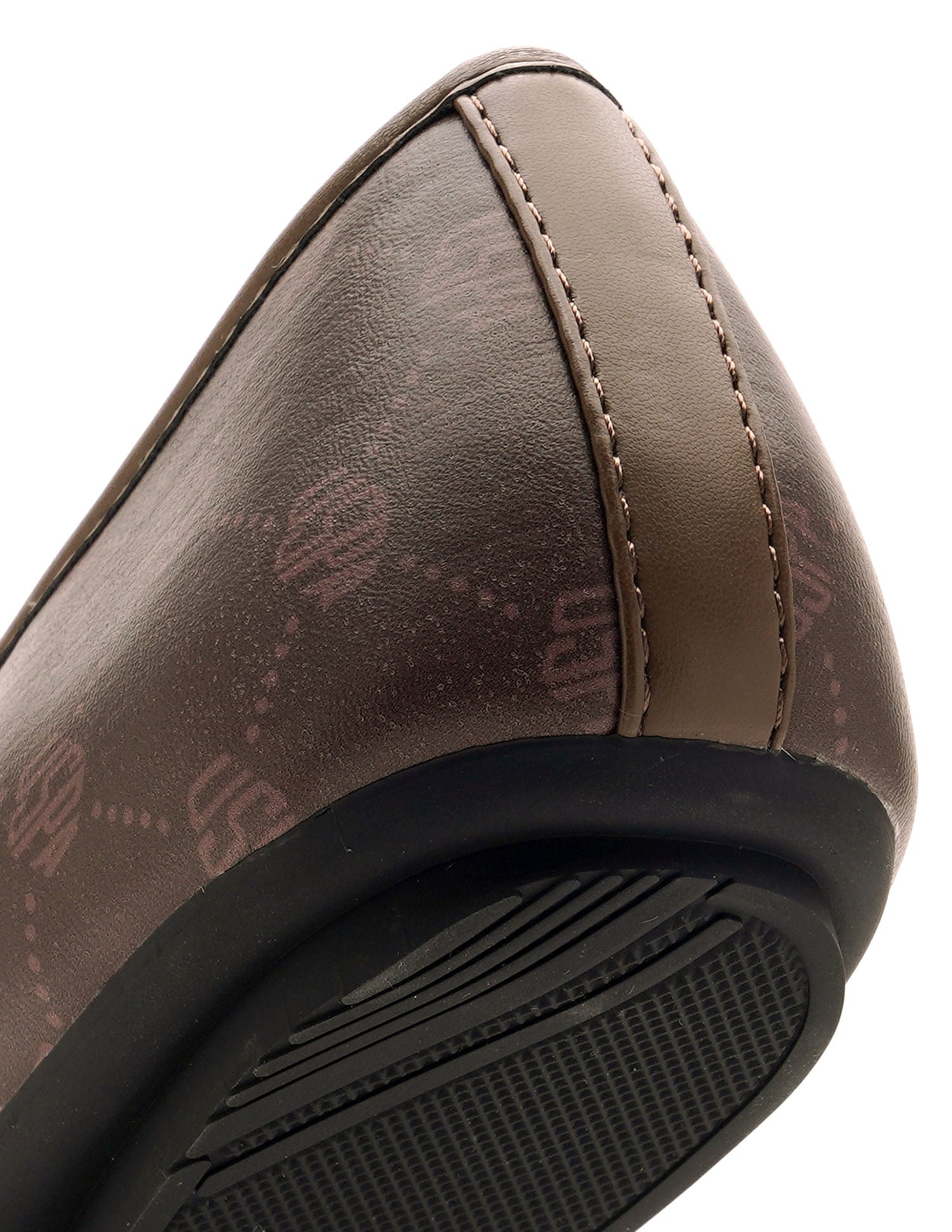 Panelled All Over Monogram Gloria Ballerinas Tan - U.S. Polo Assn. India | Large