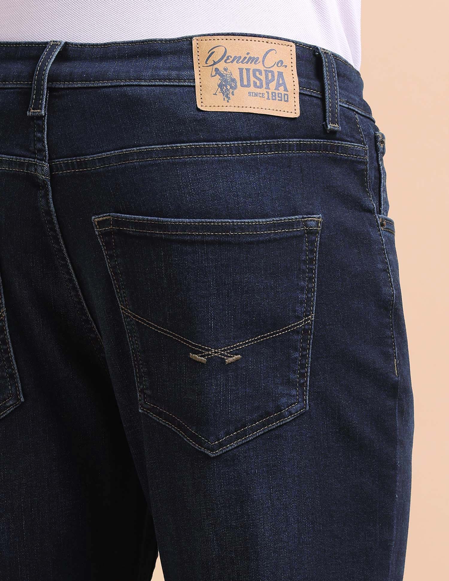 Cole Comfort Cropped Fit Blue Jeans Blue - U.S. POLO ASSN. | Large