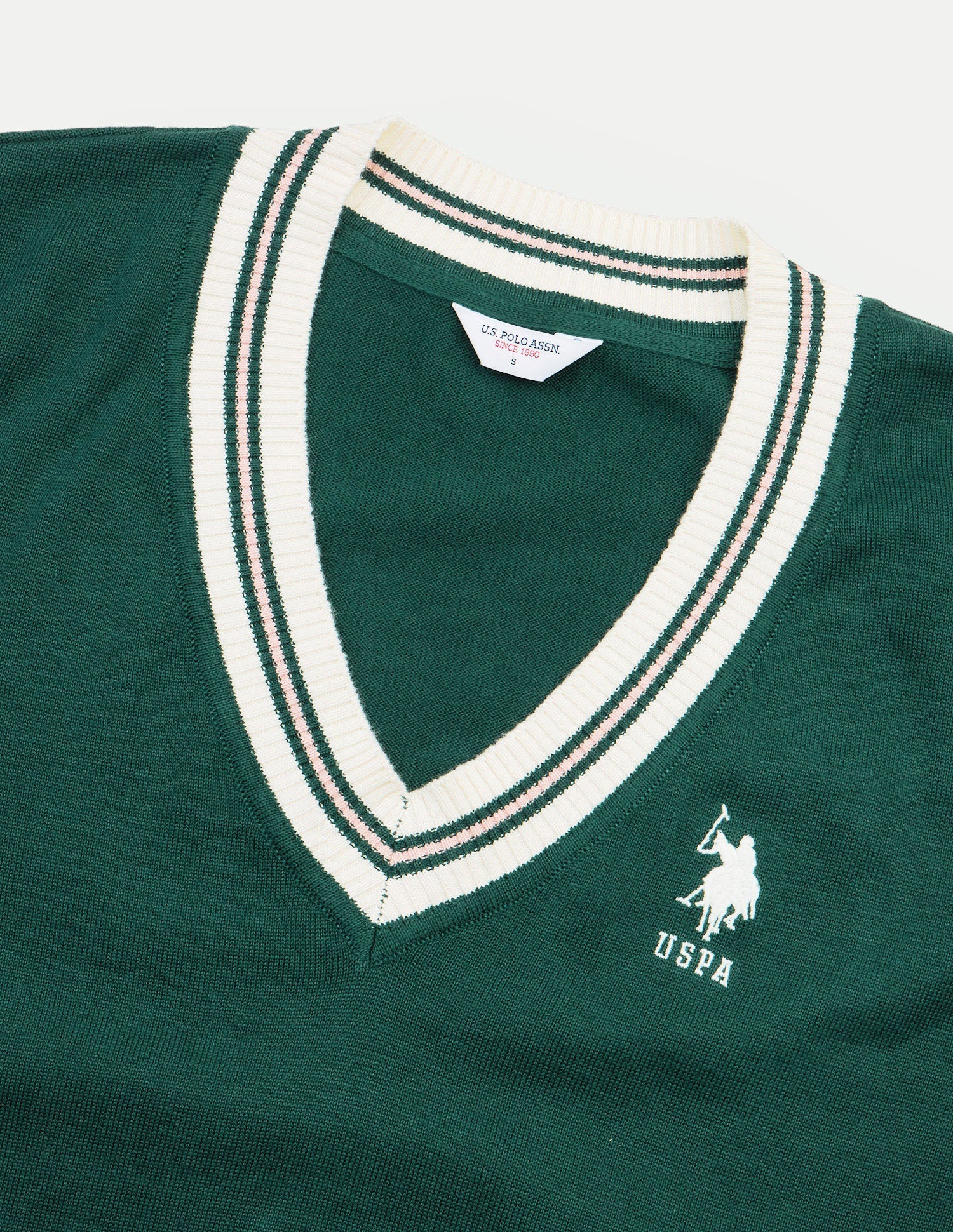 Horizontal Striped Regular Fit Sweater Dark Green - U.S. Polo Assn. India | Large
