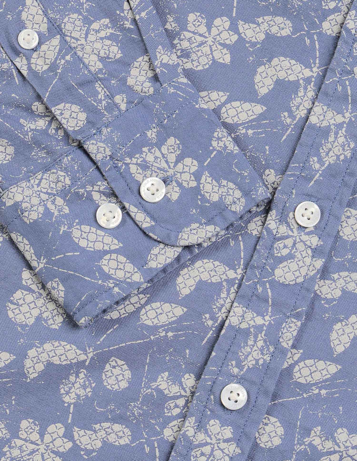 Floral Printed Oxford Shirt Blue - U.S. POLO ASSN. | Large