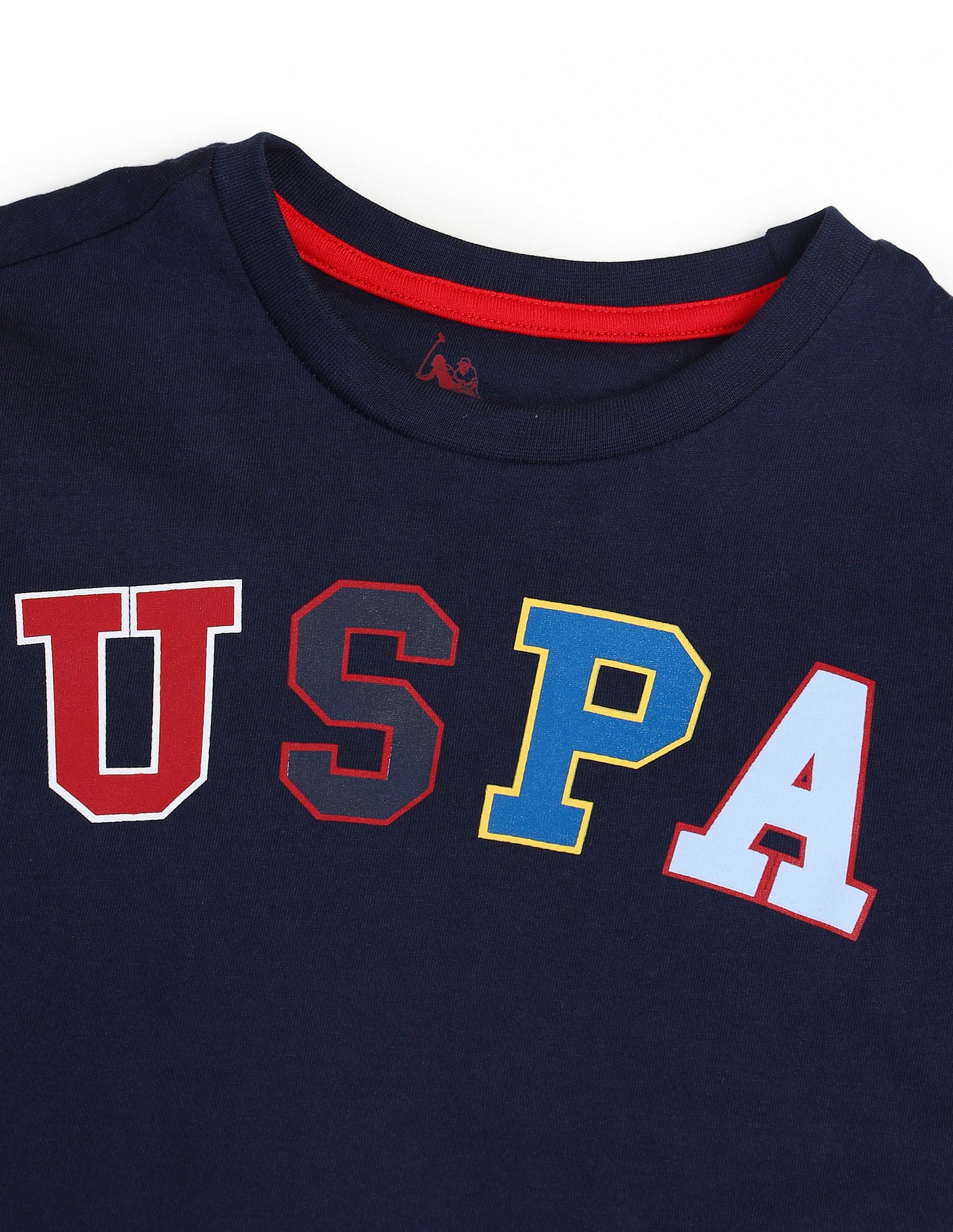 Boys Printed Cotton T-Shirt Navy - U.S. POLO ASSN. | Large