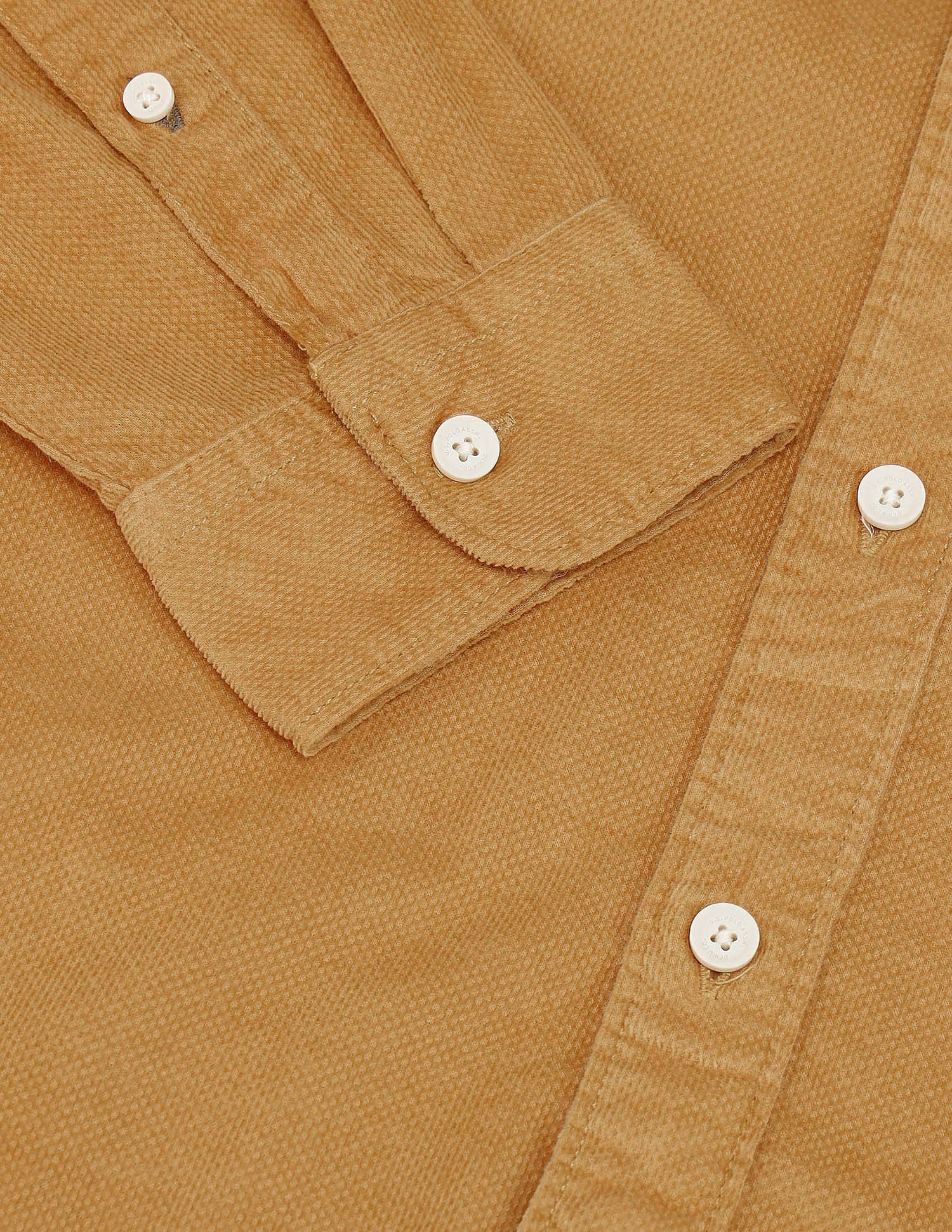 Slim Fit Dobby Shirt Mustard - U.S. Polo Assn. India | Large