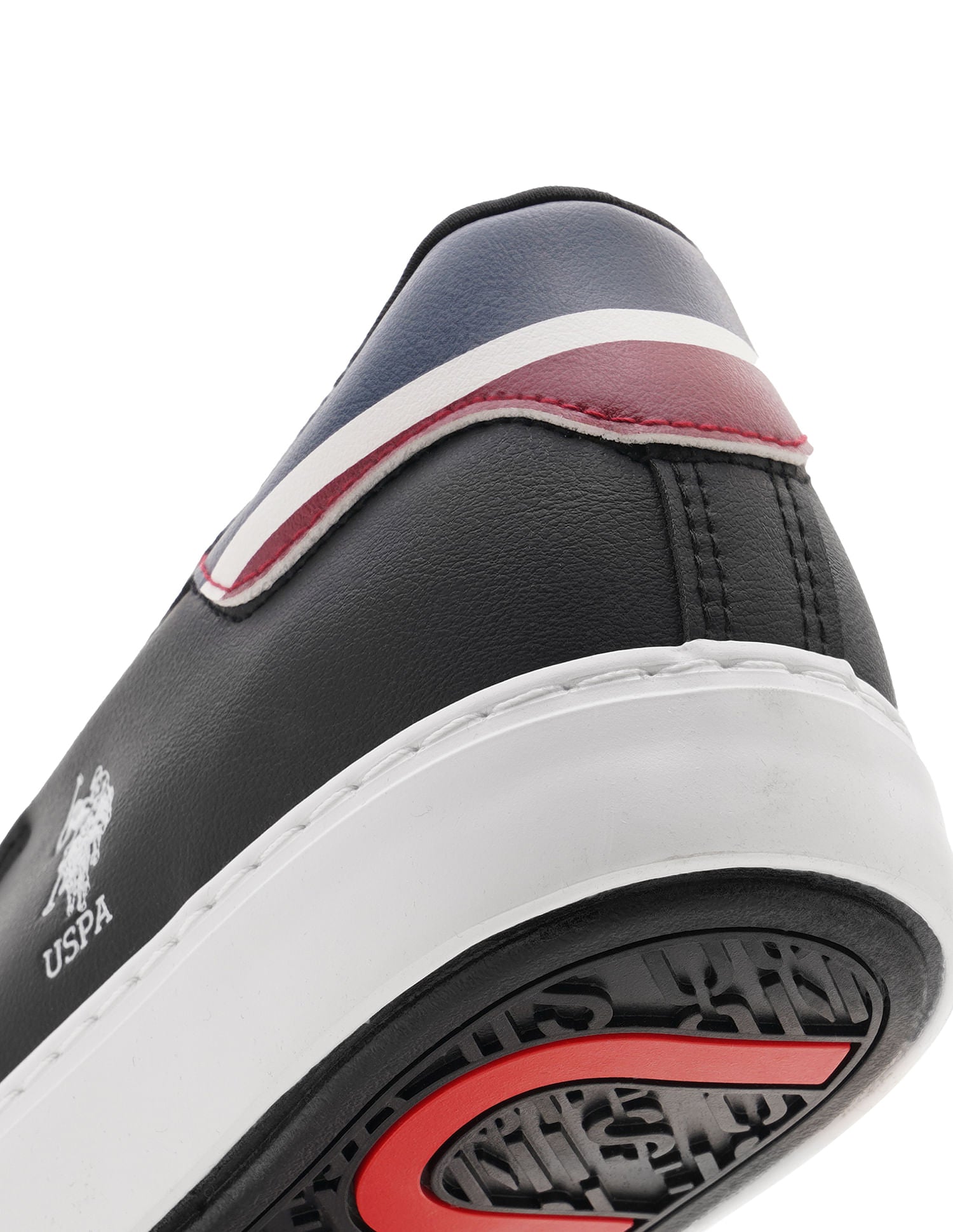 Men Campbell 2.0 Textured Sneakers Black - U.S. Polo Assn. India | Large