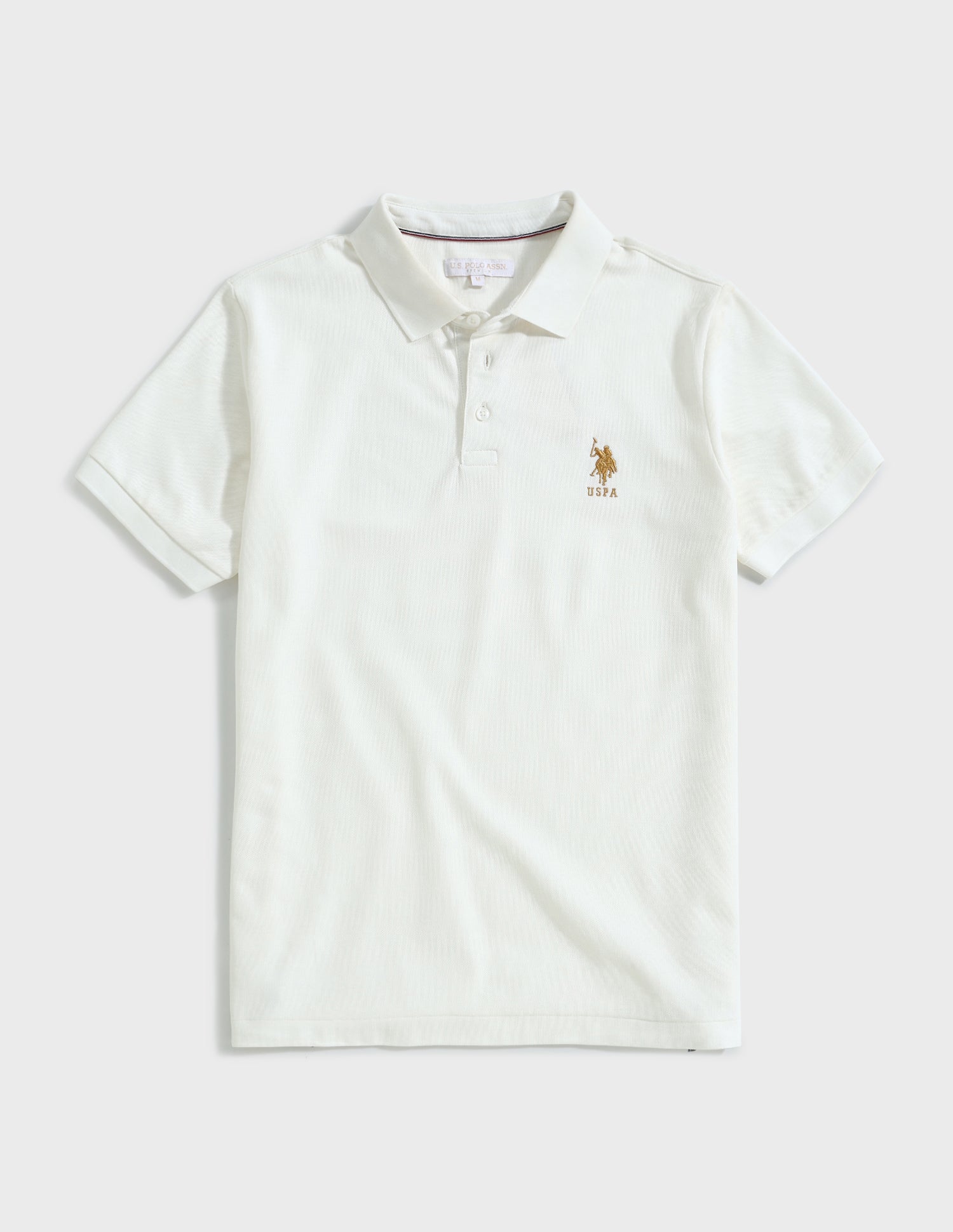 Liquid Cotton Slim Polo Shirt White - U.S. Polo Assn. India | Large