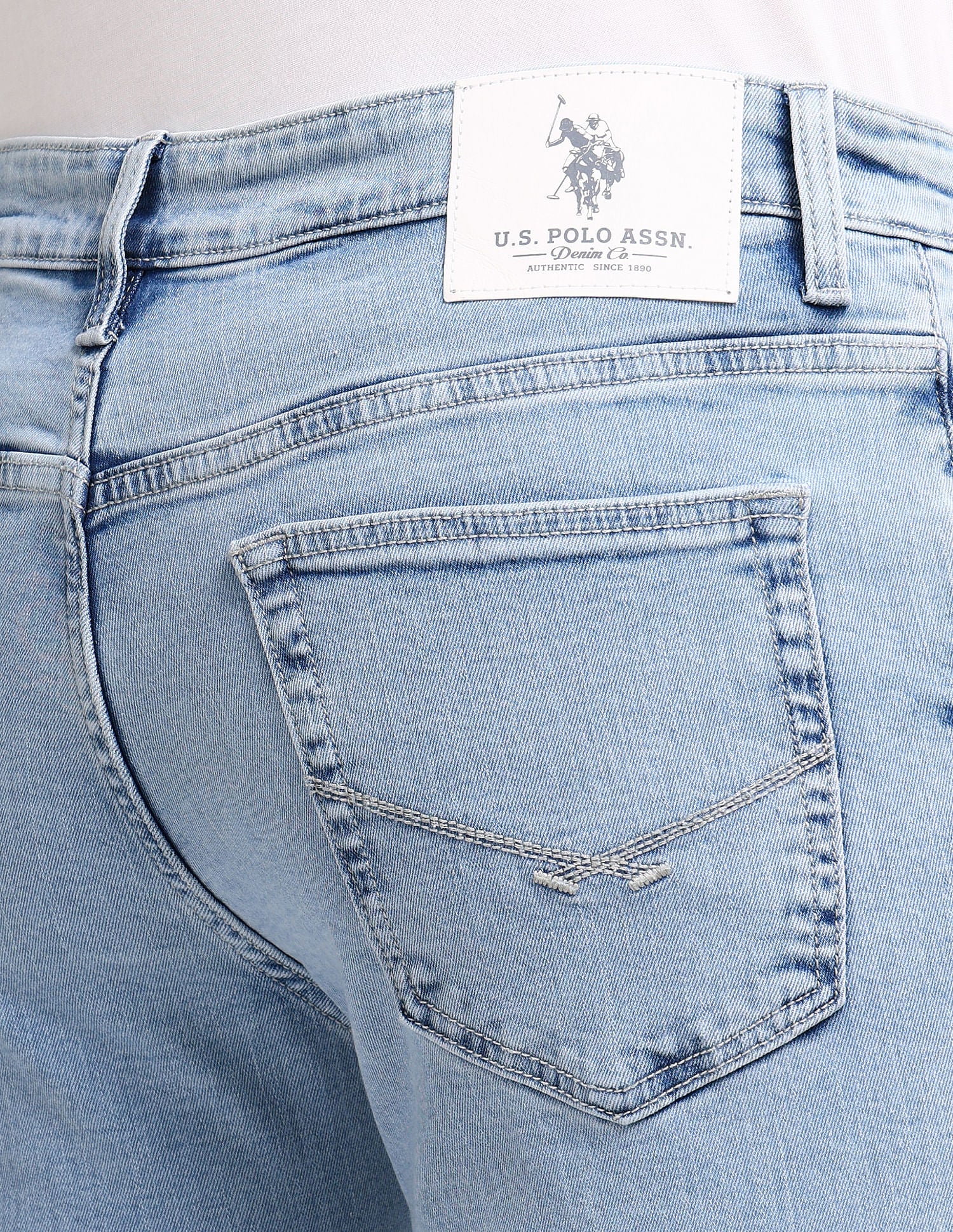 Brandon Slim Tapered Blue Jeans Blue - U.S. Polo Assn. India | Large