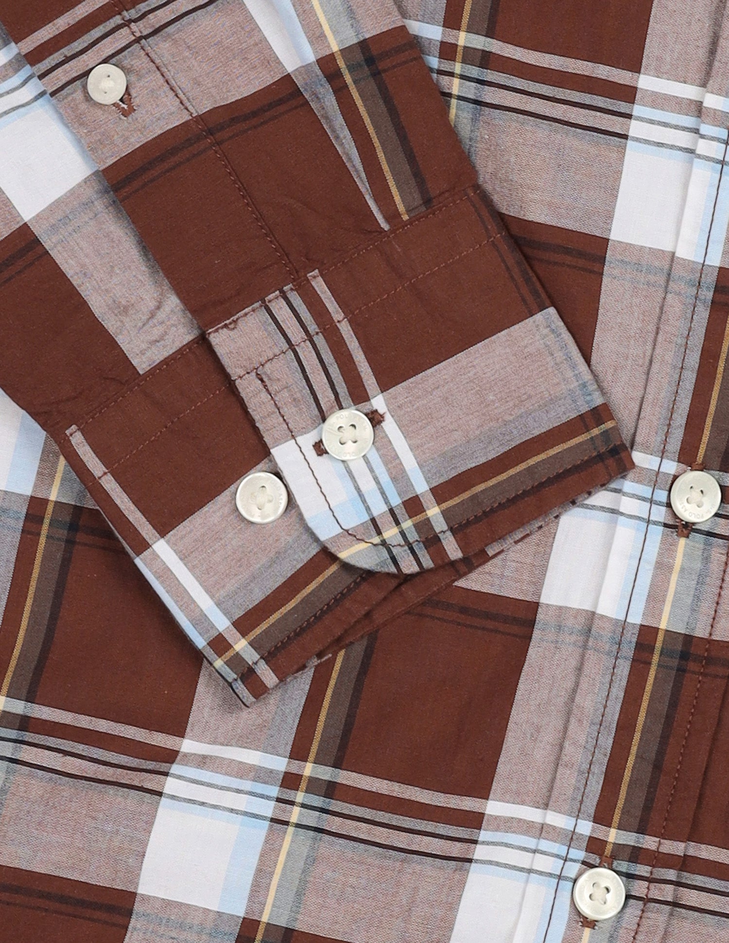 Tartan Checked Tailored Fit Shirt Rust - U.S. Polo Assn. India | Large
