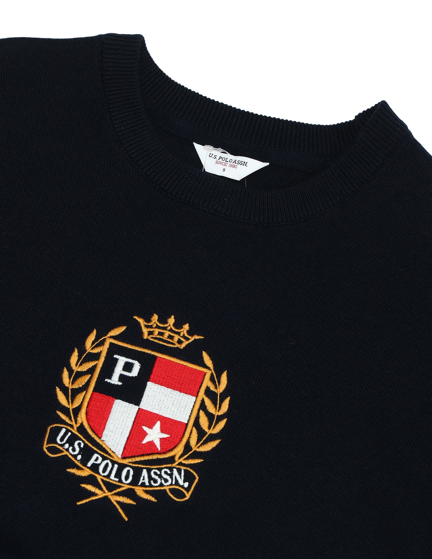 Colour Blocked Regular Fit Sweater Navy - U.S. POLO ASSN. | Large