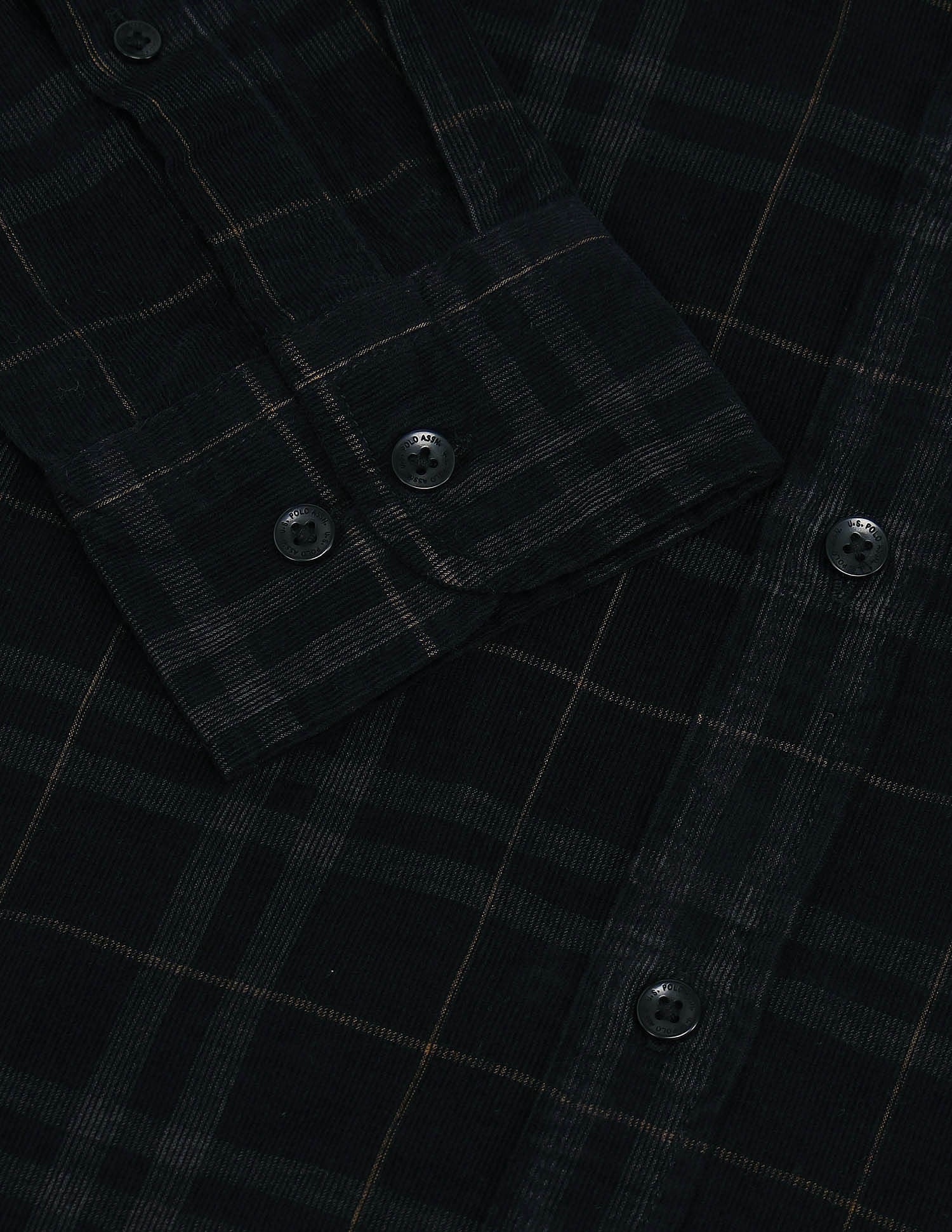 Tailored Fit Corduroy Shirt Black - U.S. POLO ASSN. | Large