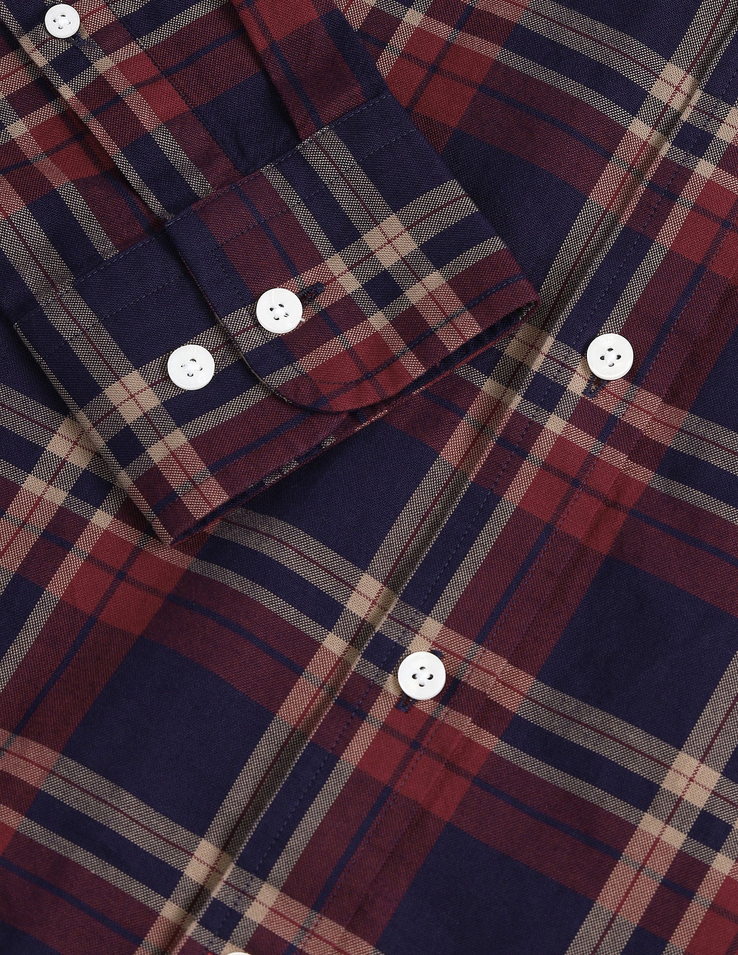 Tailored Fit Dobby Checked Shirt Navy - U.S. POLO ASSN. | Large